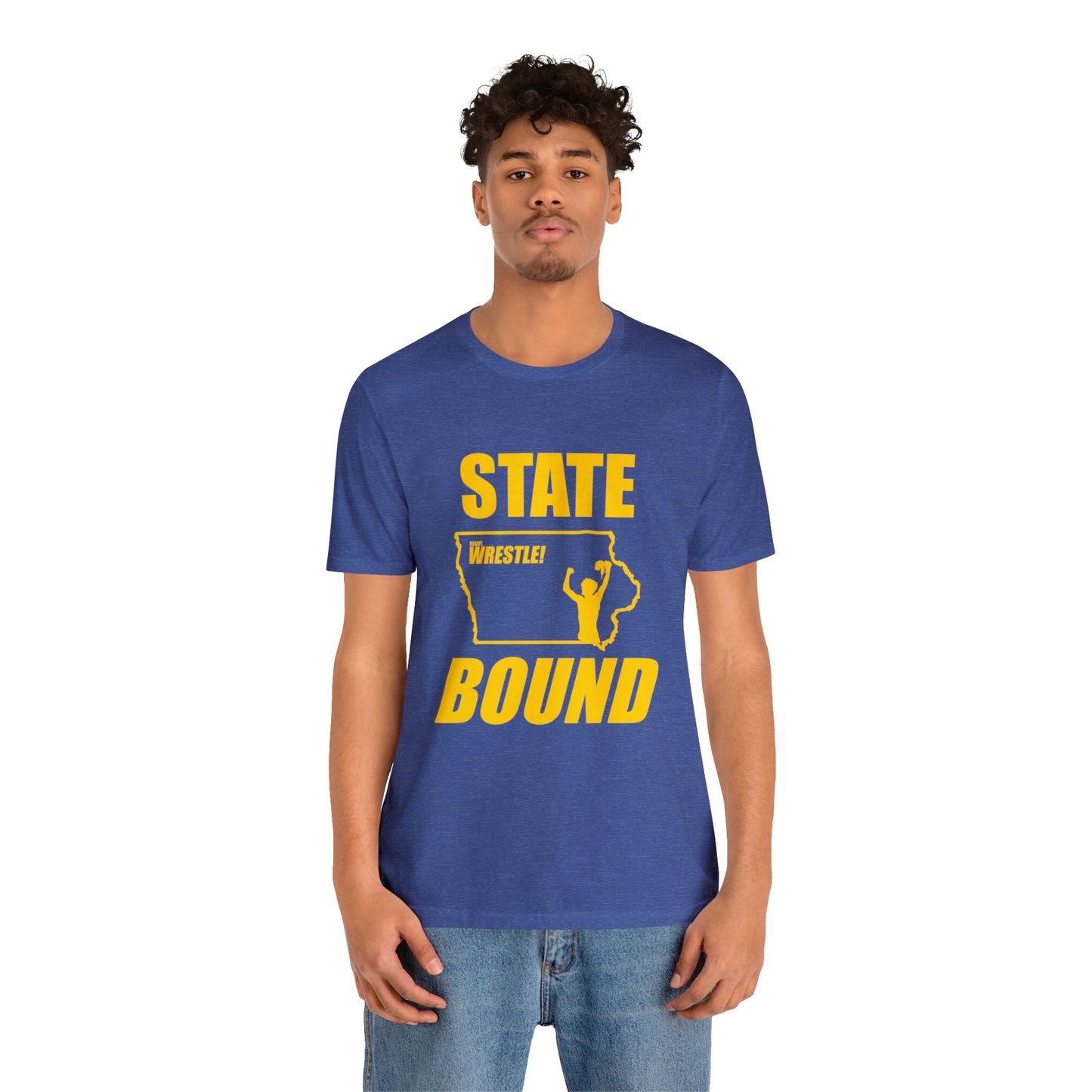 Iowa State Bound, Unisex Jersey Short Sleeve Tee, Gold Logo