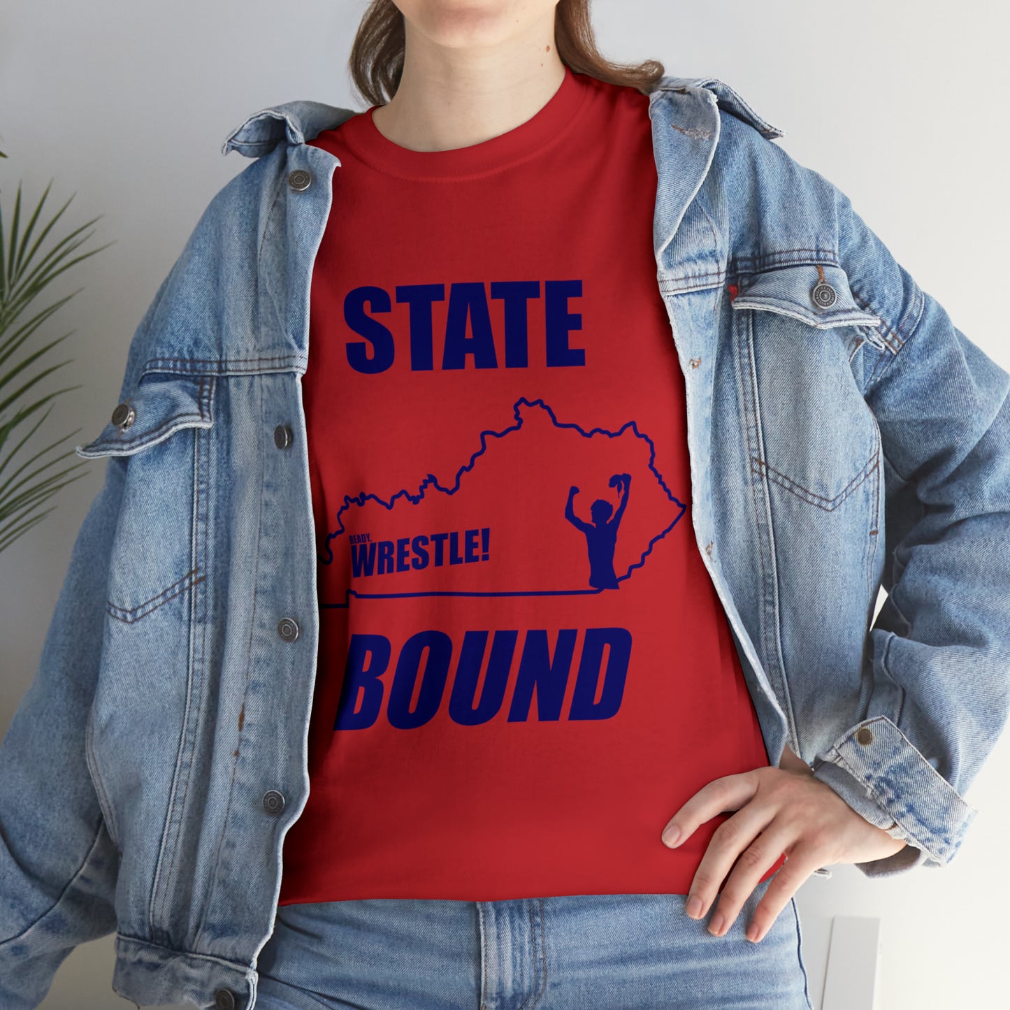 Kentucky State Bound, Royal Blue Logo, Unisex Heavy Cotton Tee