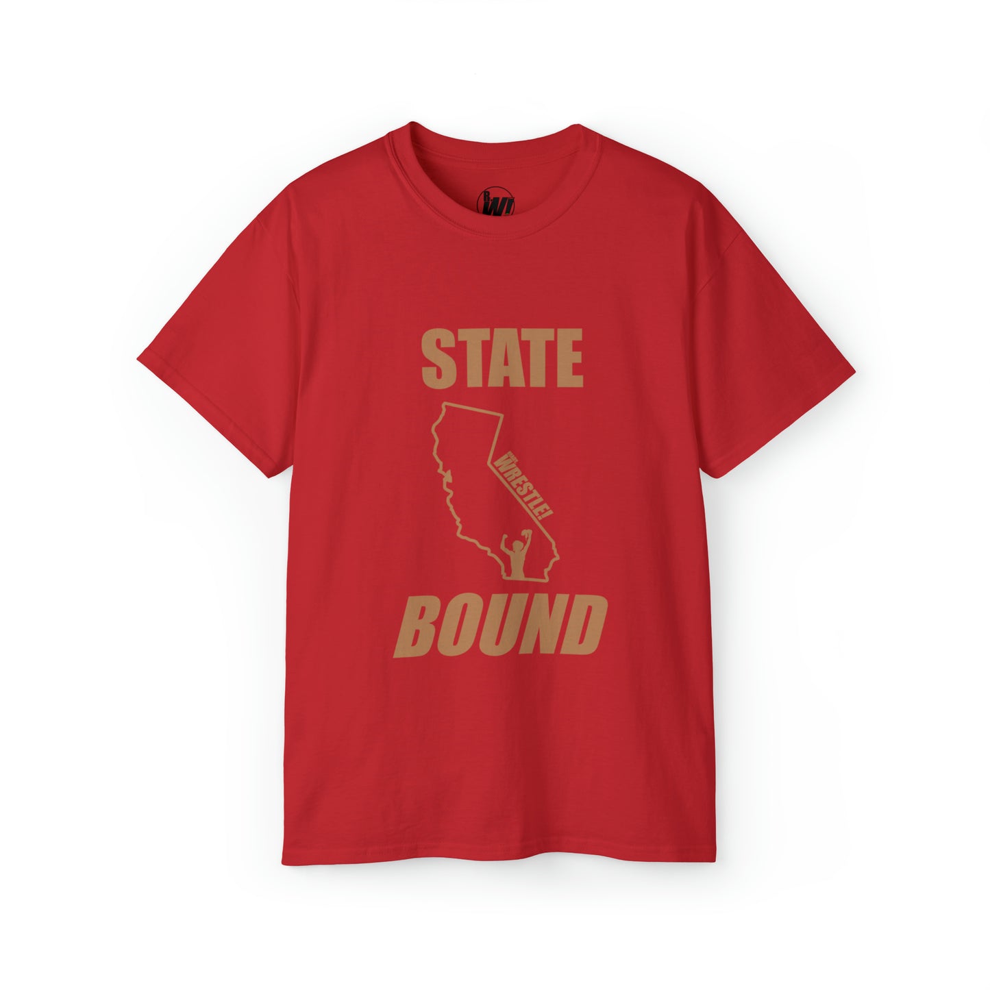 California State Bound, Unisex Ultra Cotton Tee, Brown Logo