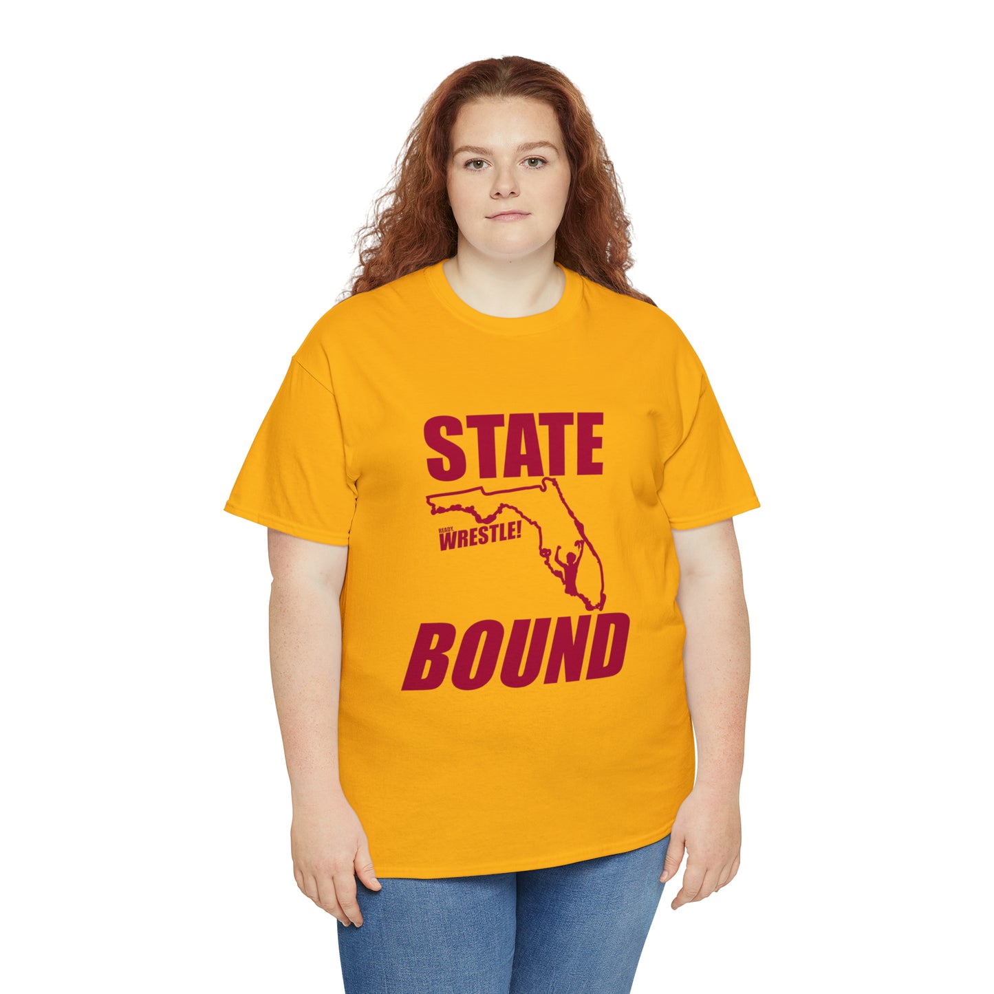 Florida State Bound, Red Logo, Unisex Heavy Cotton Tee