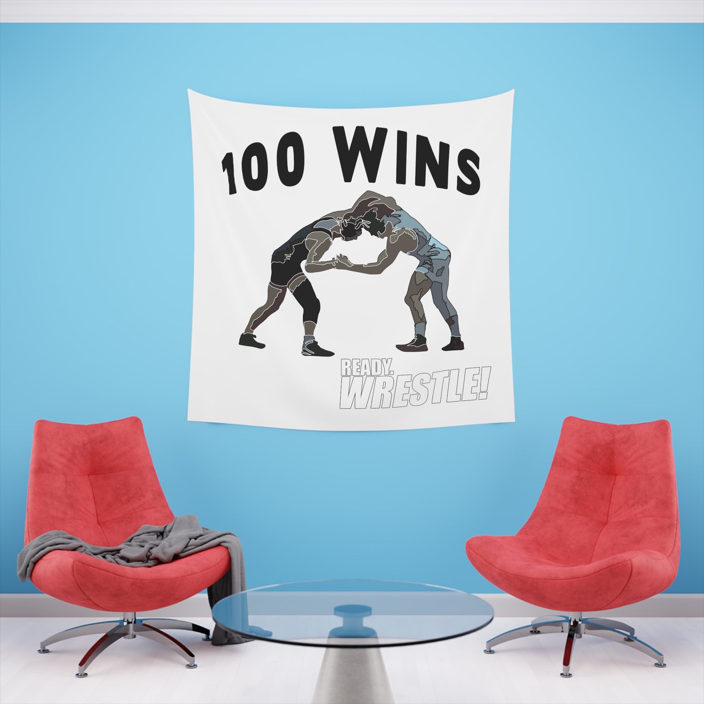 100 Wins! Printed Wall Tapestry