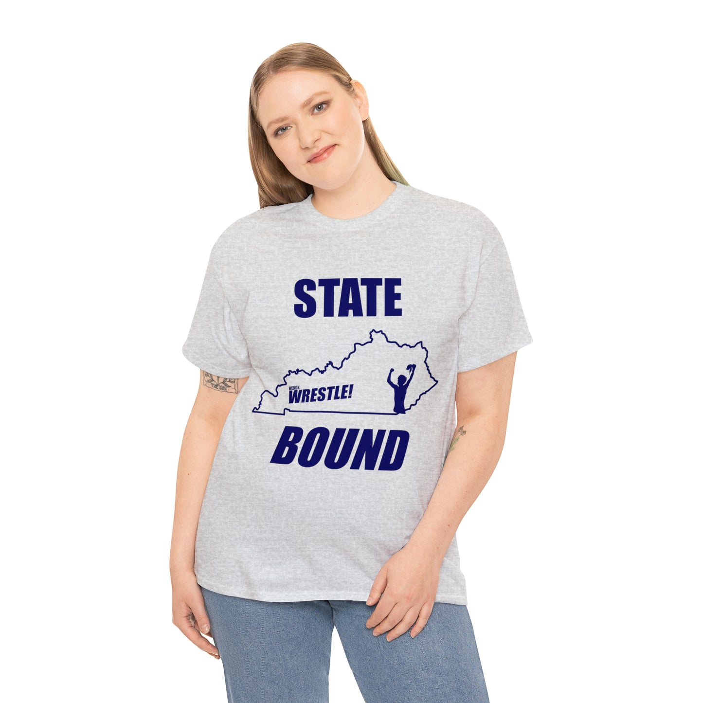 Kentucky State Bound, Royal Blue Logo, Unisex Heavy Cotton Tee