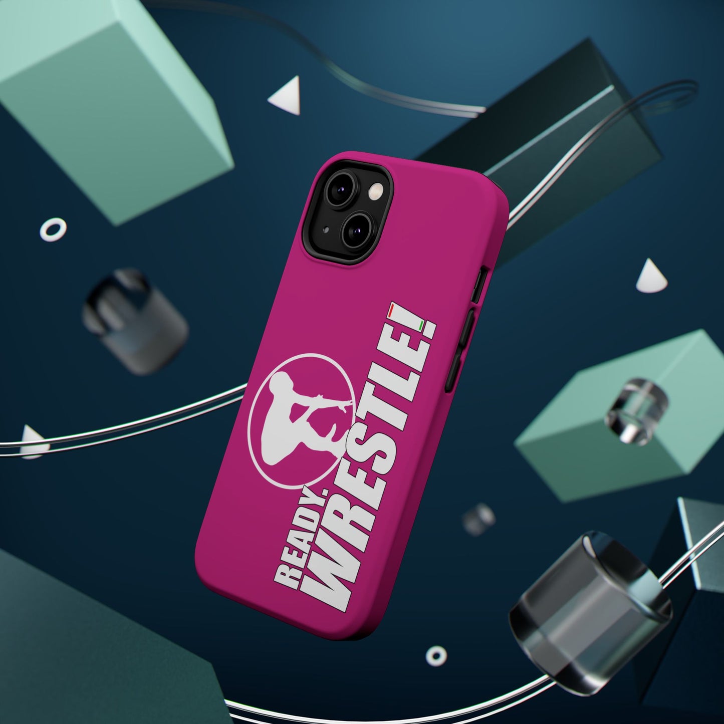 Ready. Wrestle! Pink iPhone Magnetic Impact-Resistant Case