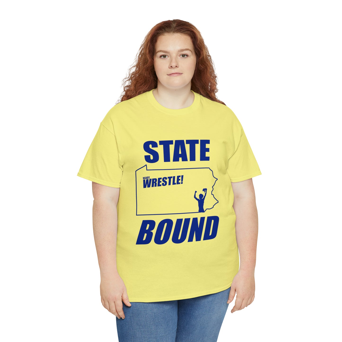 Pennsylvania State Bound, Royal Blue Logo, Unisex Heavy Cotton Tee