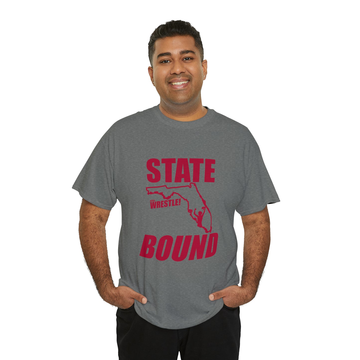 Florida State Bound, Red Logo, Unisex Heavy Cotton Tee