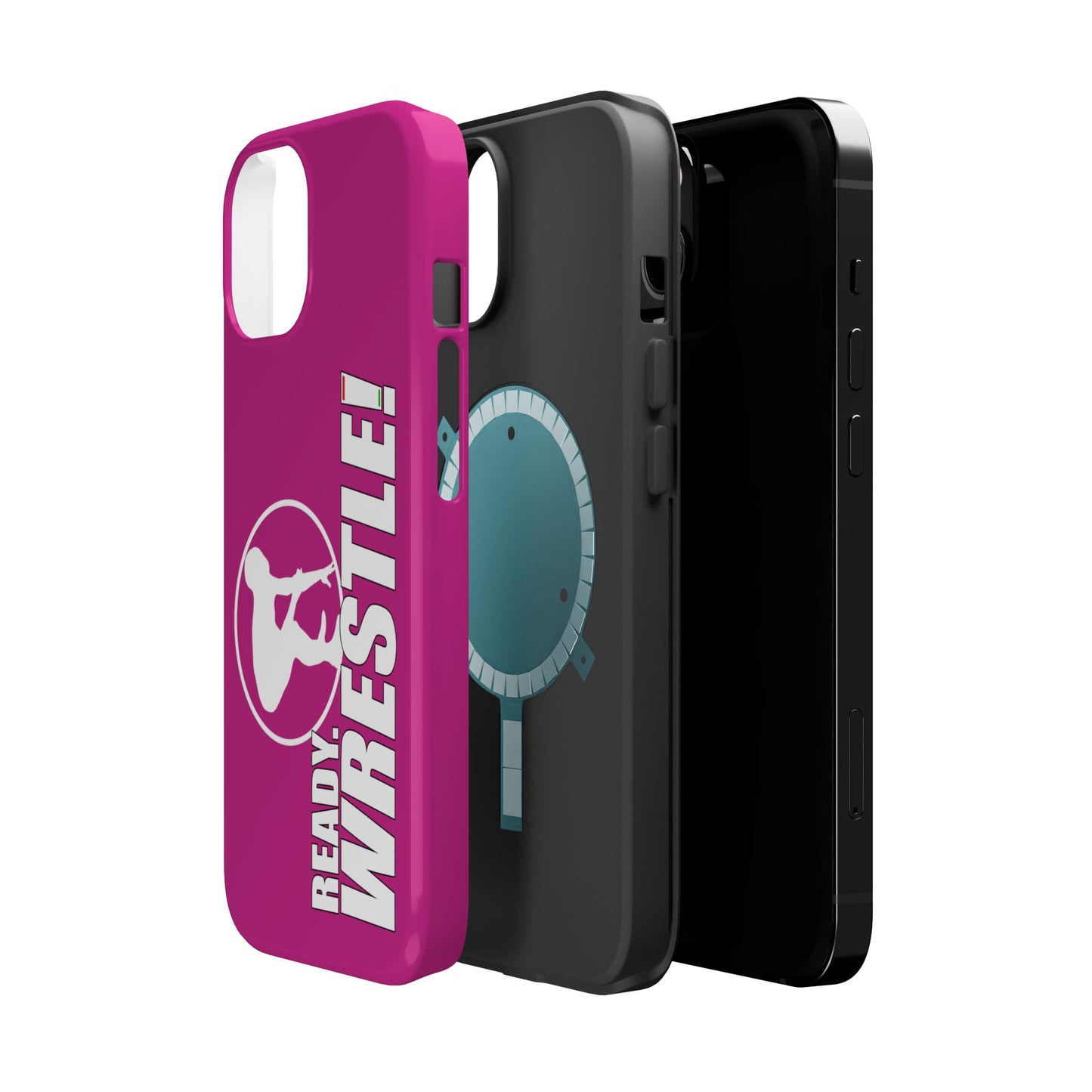 Ready. Wrestle! Pink iPhone Magnetic Impact-Resistant Case