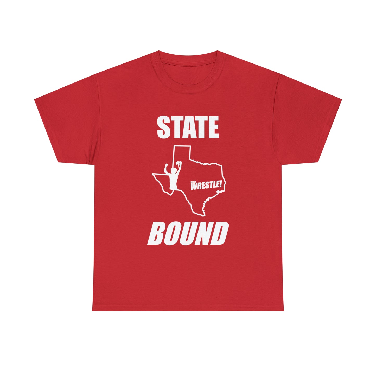 Texas State Bound, White Logo, Unisex Heavy Cotton Tee