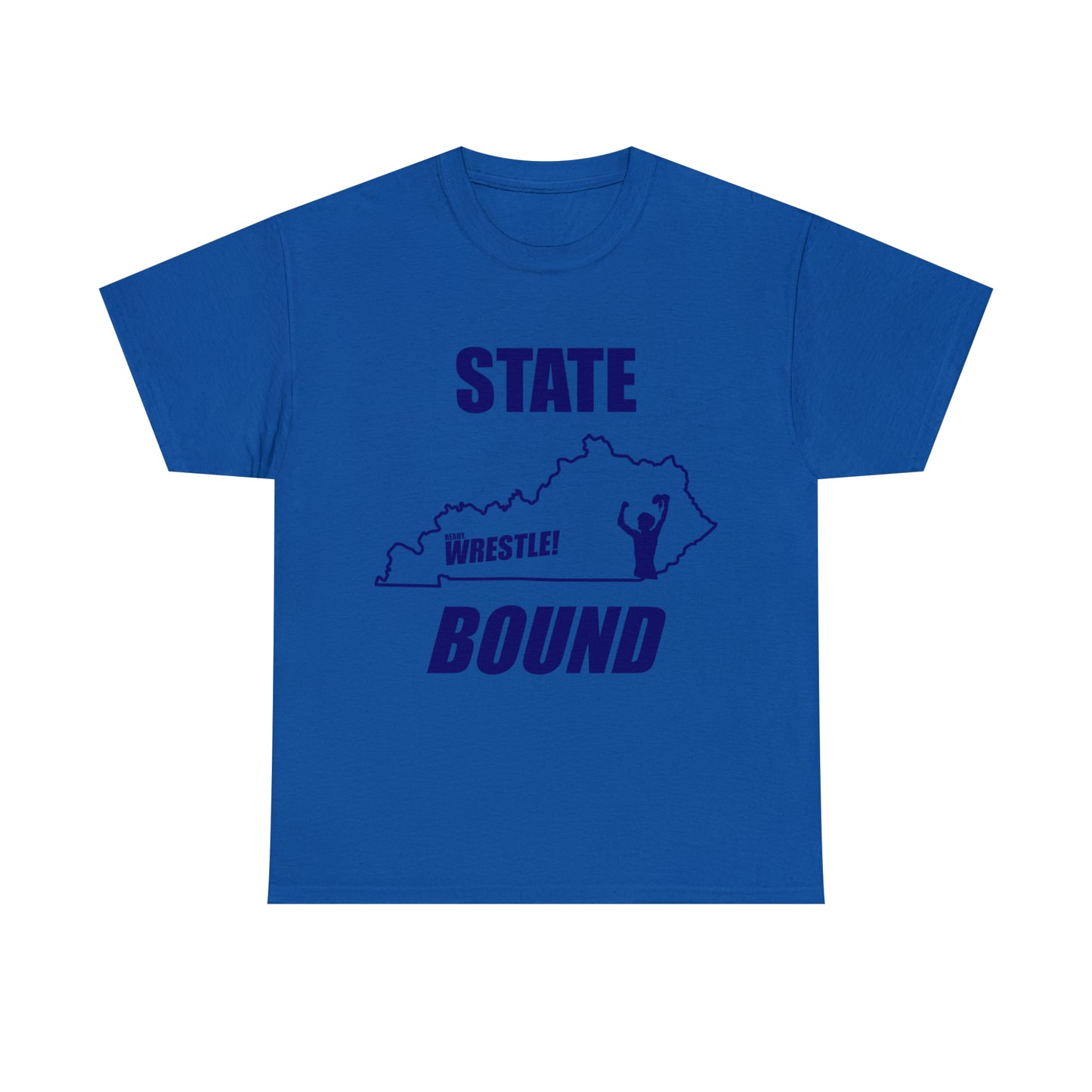 Kentucky State Bound, Royal Blue Logo, Unisex Heavy Cotton Tee