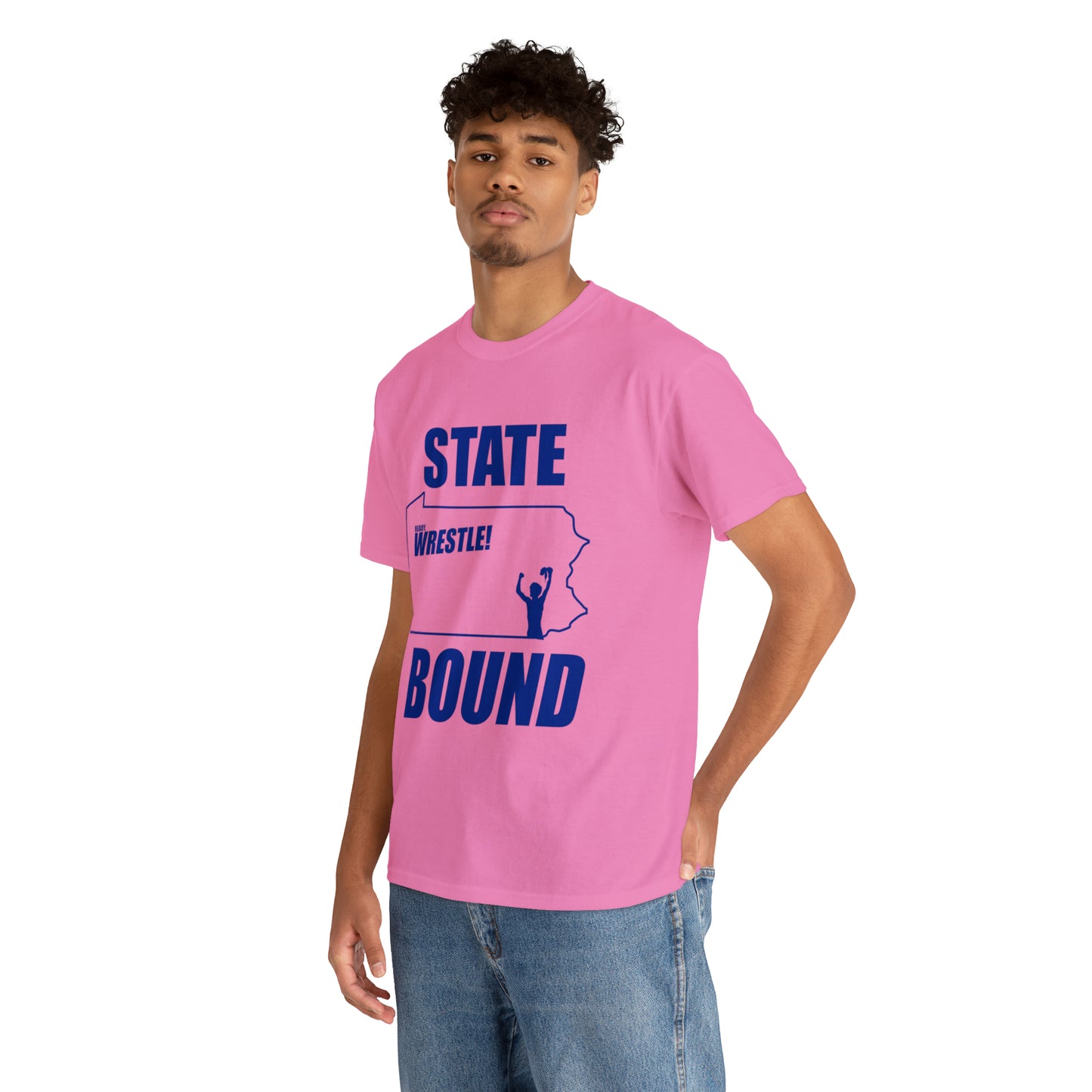 Pennsylvania State Bound, Royal Blue Logo, Unisex Heavy Cotton Tee