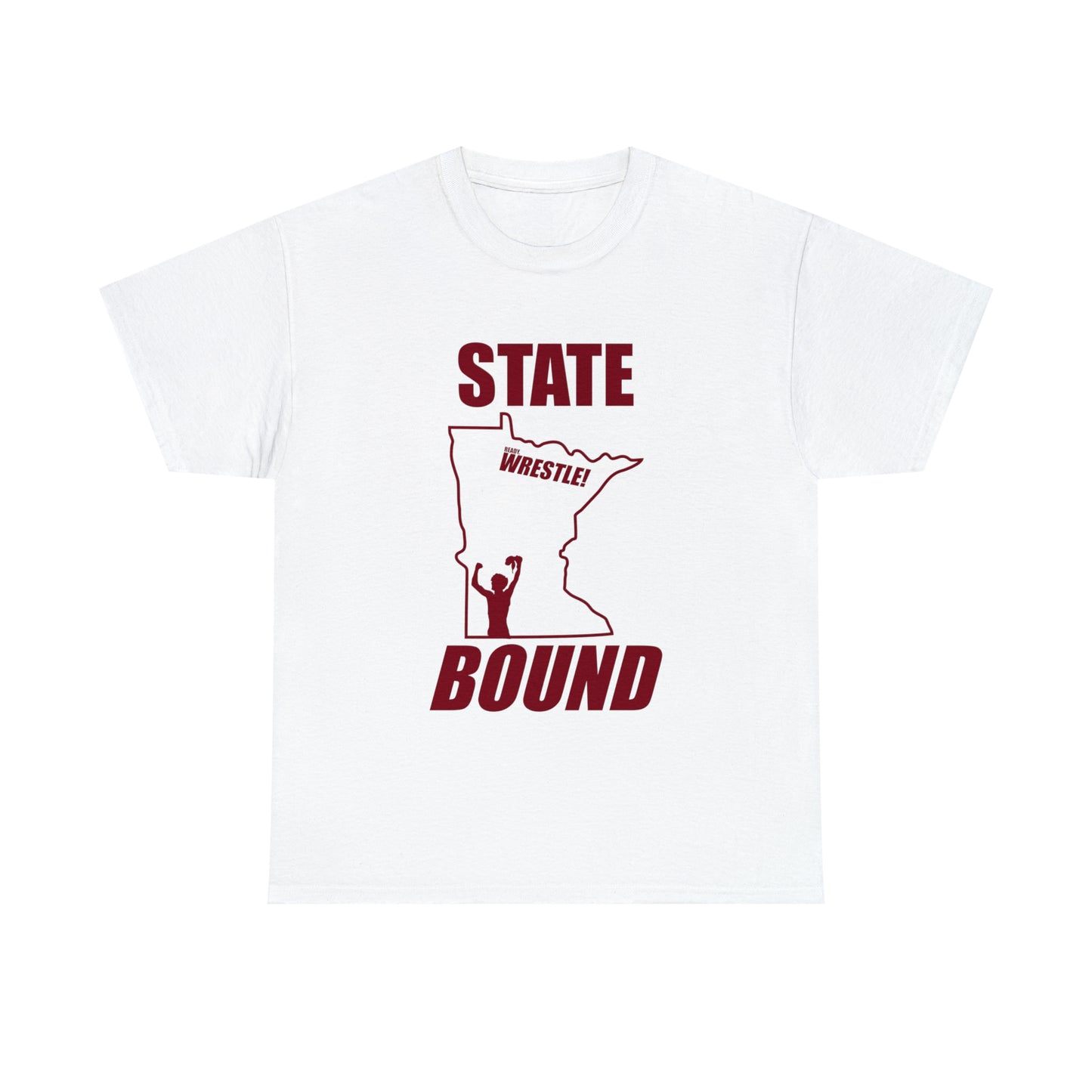 Minnetsota State Bound, Maroon Logo, Unisex Heavy Cotton Tee