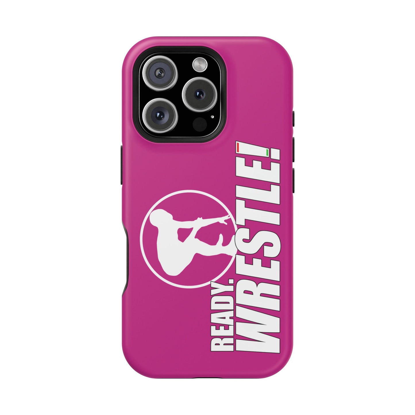 Ready. Wrestle! Pink iPhone Magnetic Impact-Resistant Case