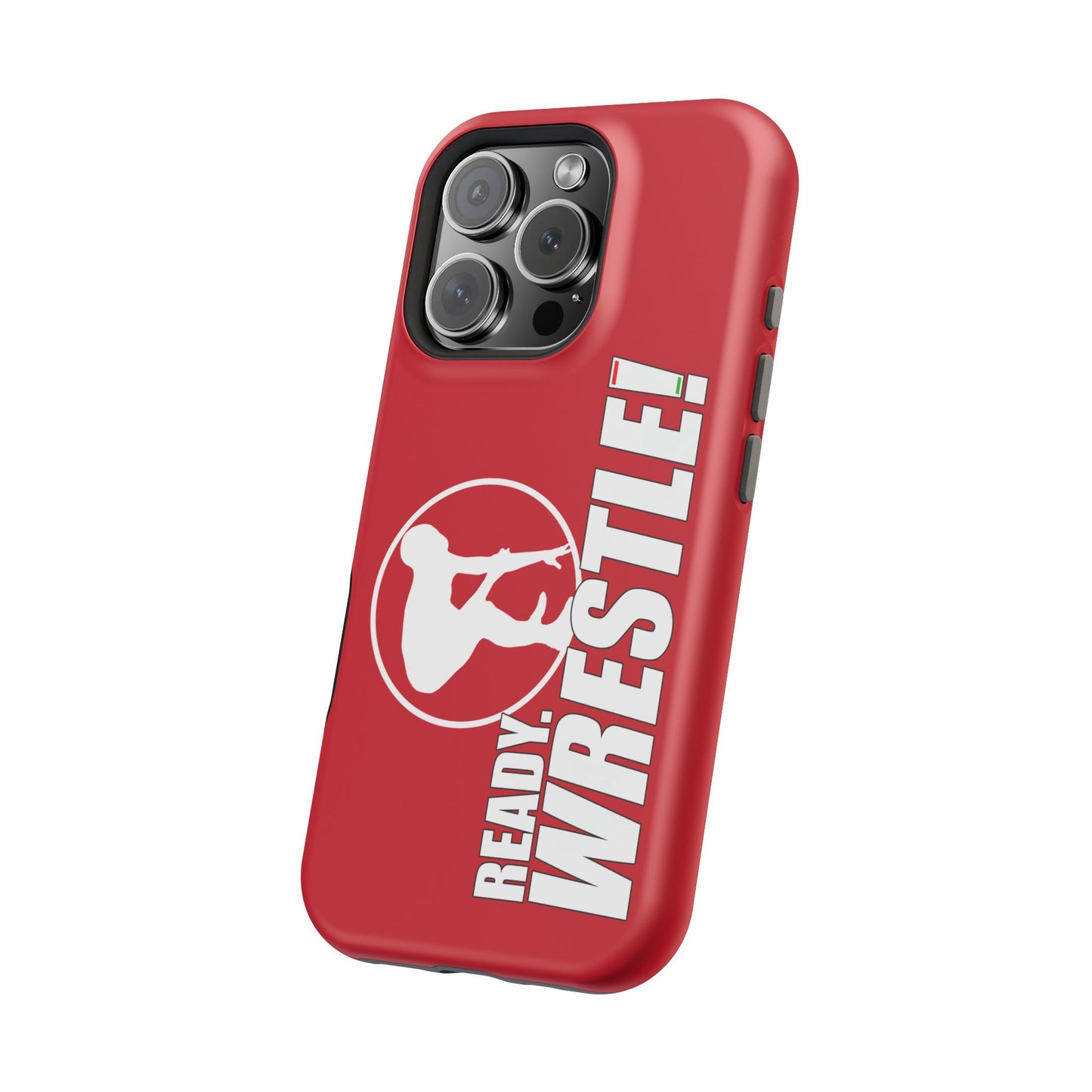 Ready. Wrestle! Red iPhone Magnetic Impact-Resistant Case
