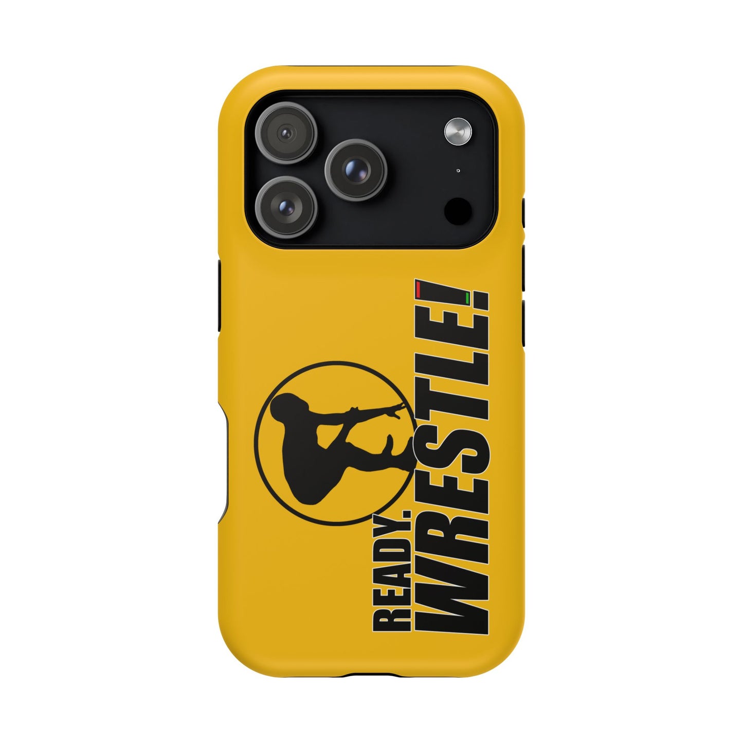 Ready. Wrestle! Yellow iPhone Magnetic Impact-Resistant Case