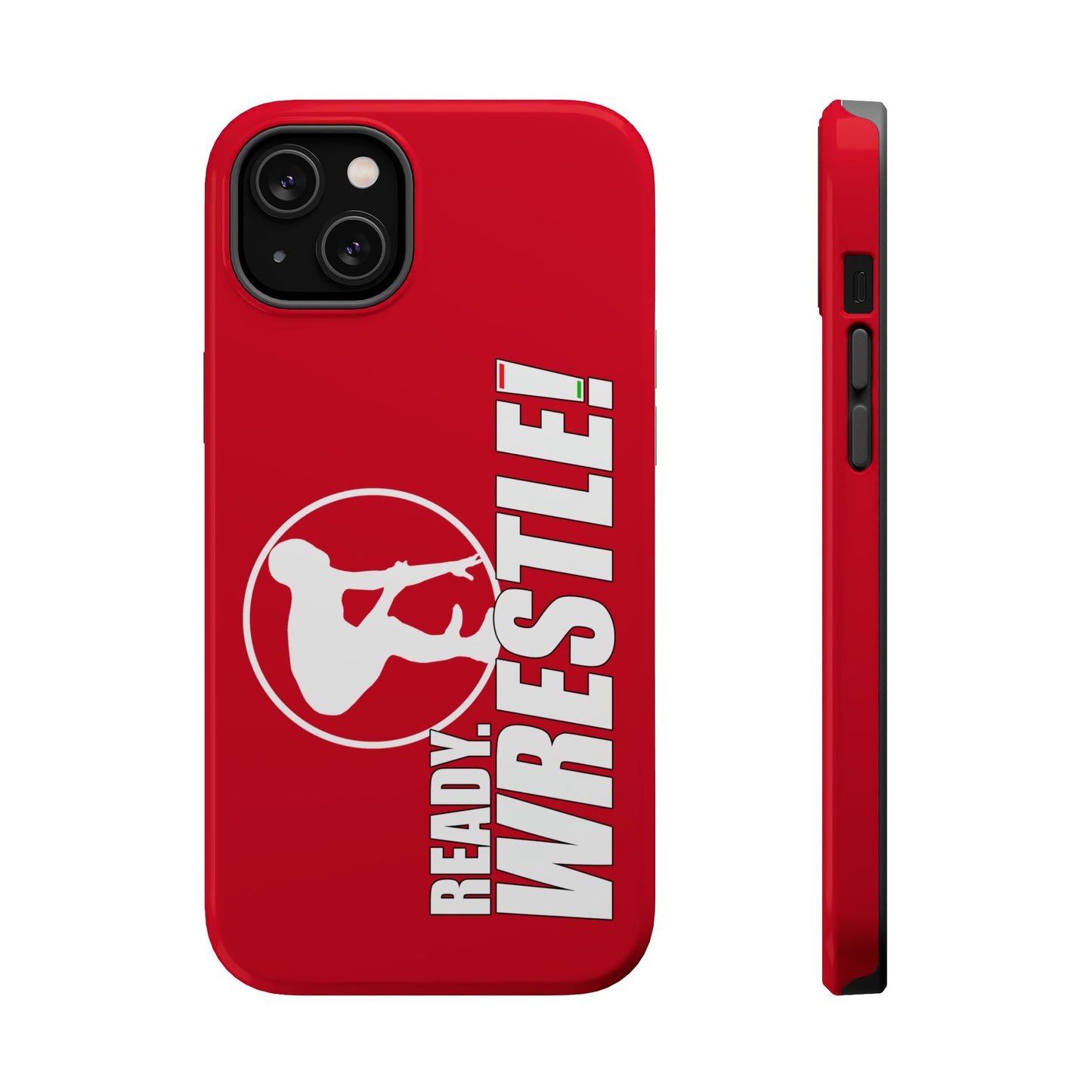 Ready. Wrestle! Red iPhone Magnetic Impact-Resistant Case