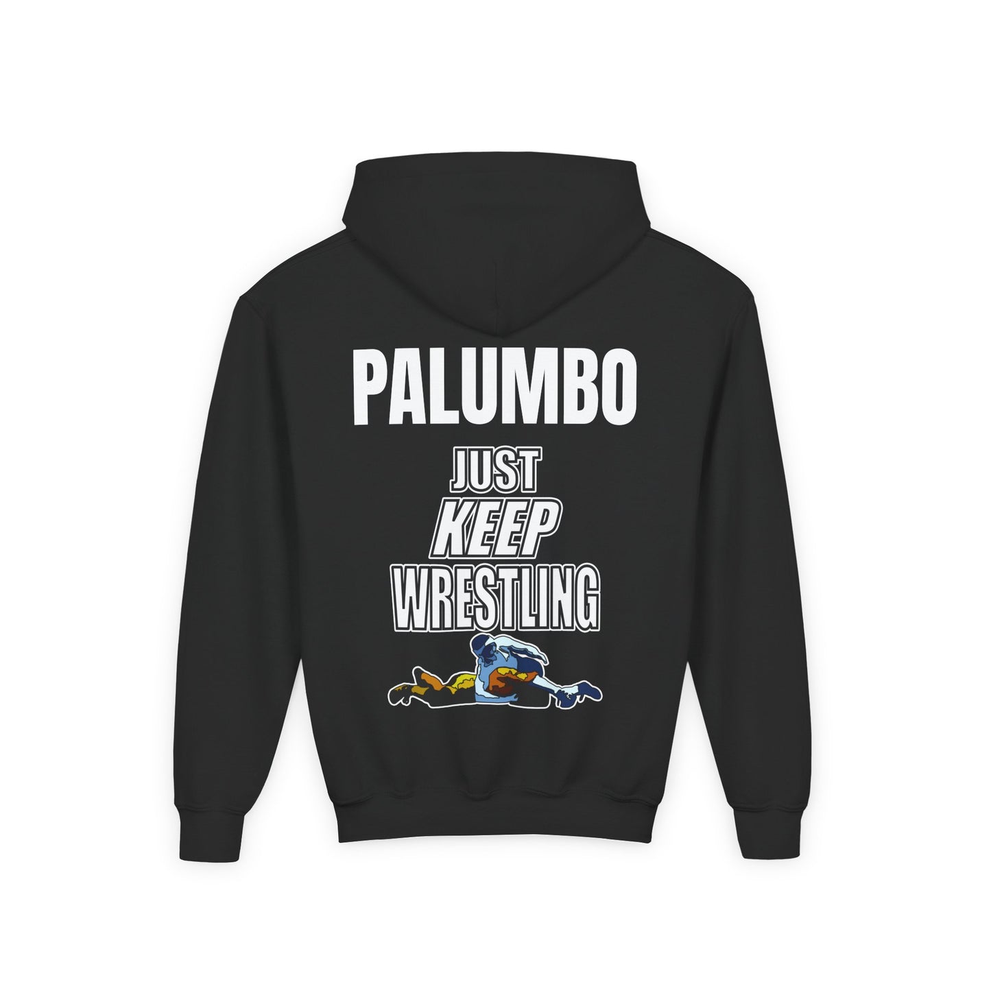 Just Keep Wrestling, Youth Heavy Blend Hooded Sweatshirt