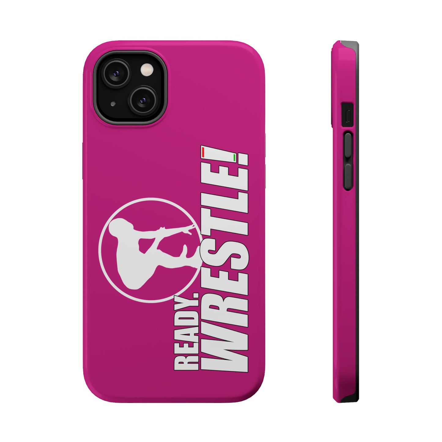 Ready. Wrestle! Pink iPhone Magnetic Impact-Resistant Case