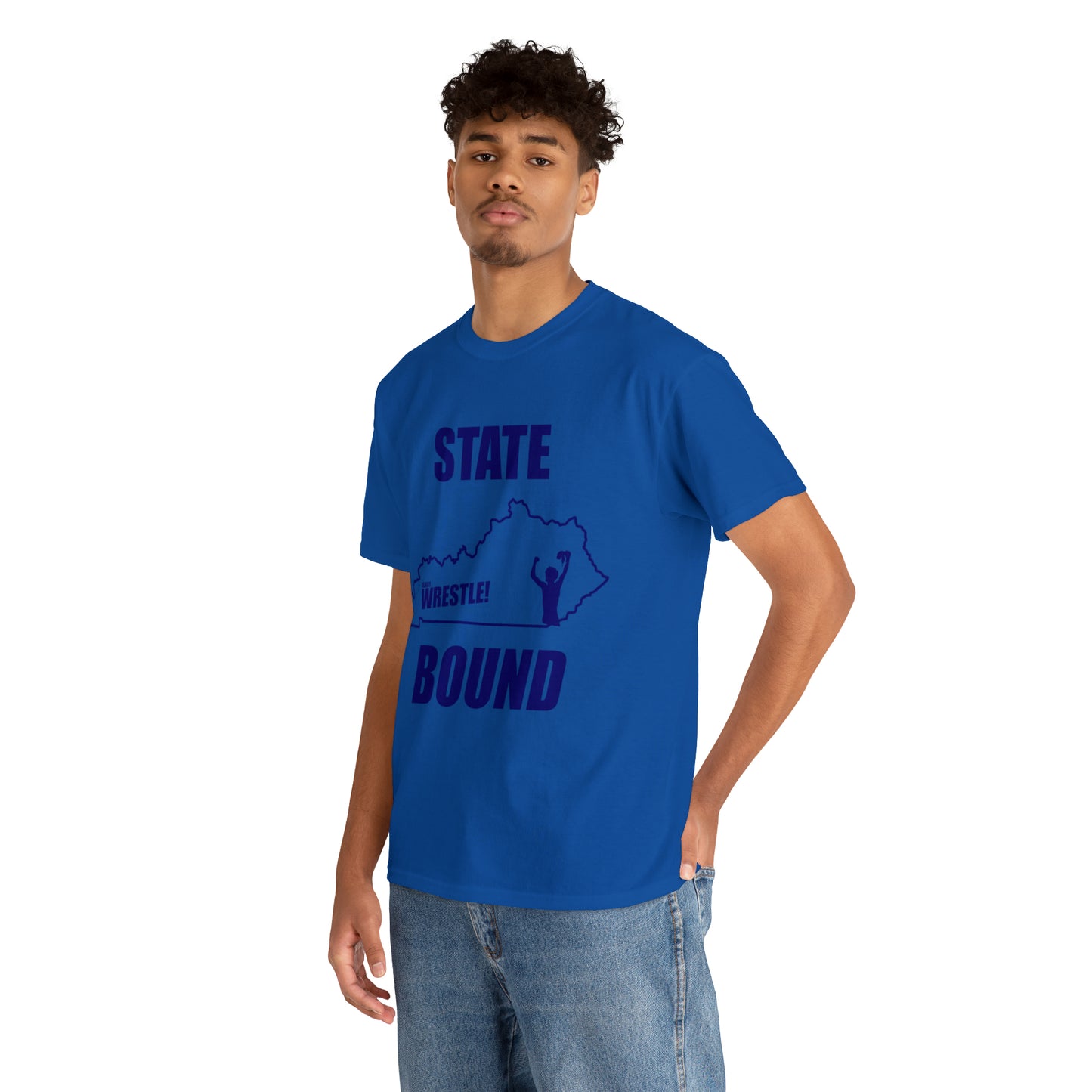 Kentucky State Bound, Royal Blue Logo, Unisex Heavy Cotton Tee