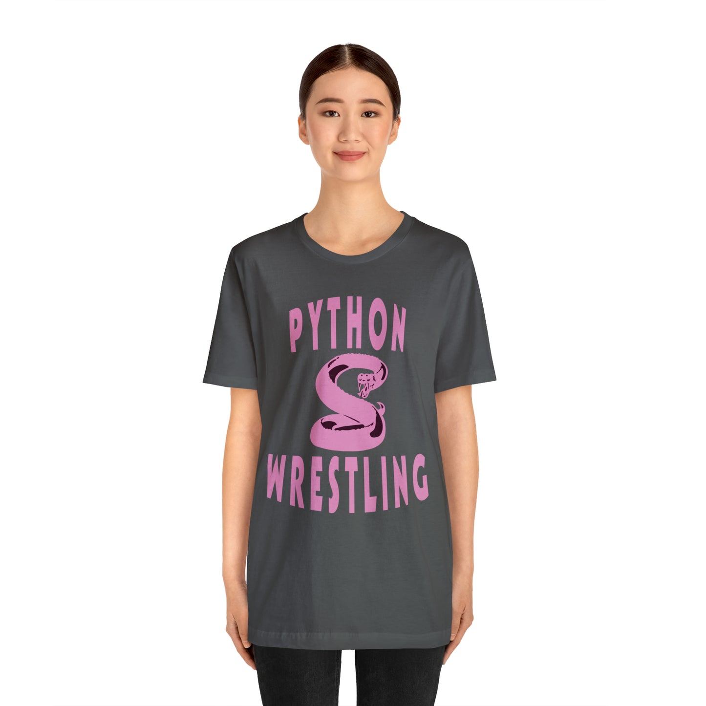 NEK Python Wrestling, Pink Logo, Unisex Jersey Short Sleeve Tee