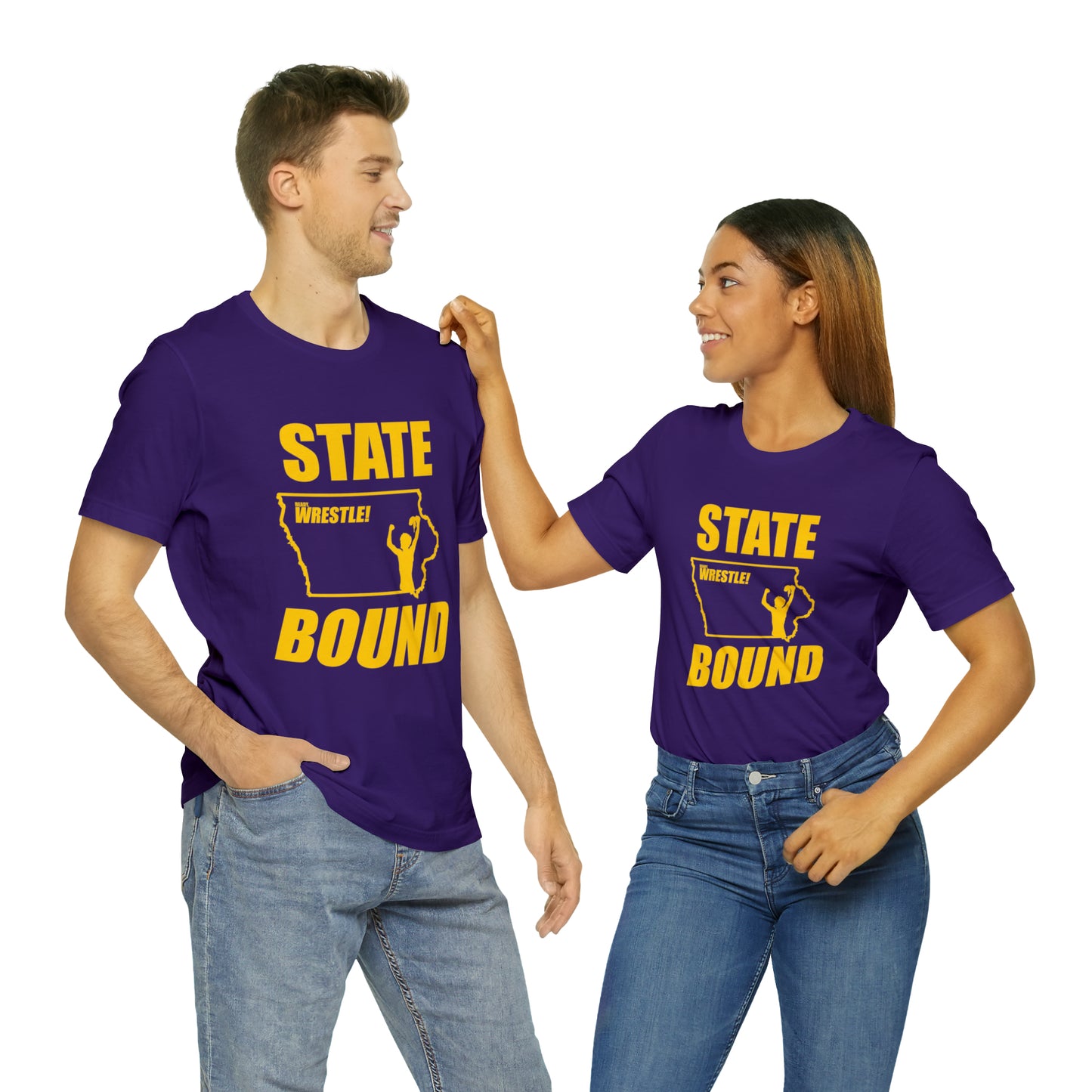 Iowa State Bound, Unisex Jersey Short Sleeve Tee, Gold Logo