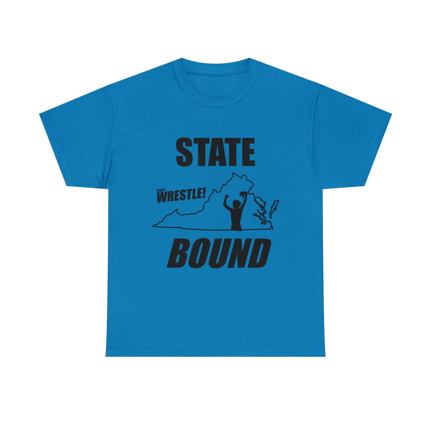 Virginia State Bound, Black Logo, Unisex Heavy Cotton Tee