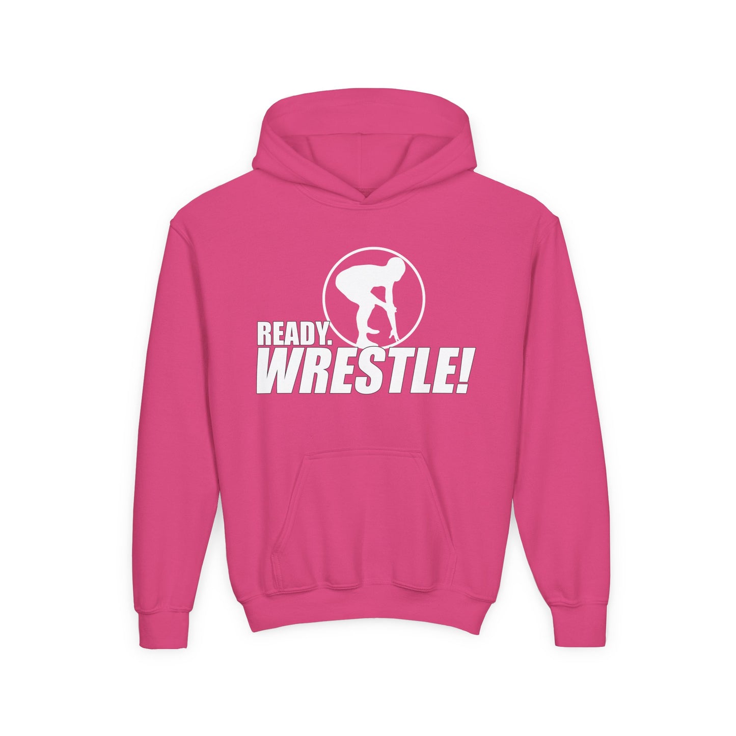 Just Keep Wrestling, Youth Heavy Blend Hooded Sweatshirt