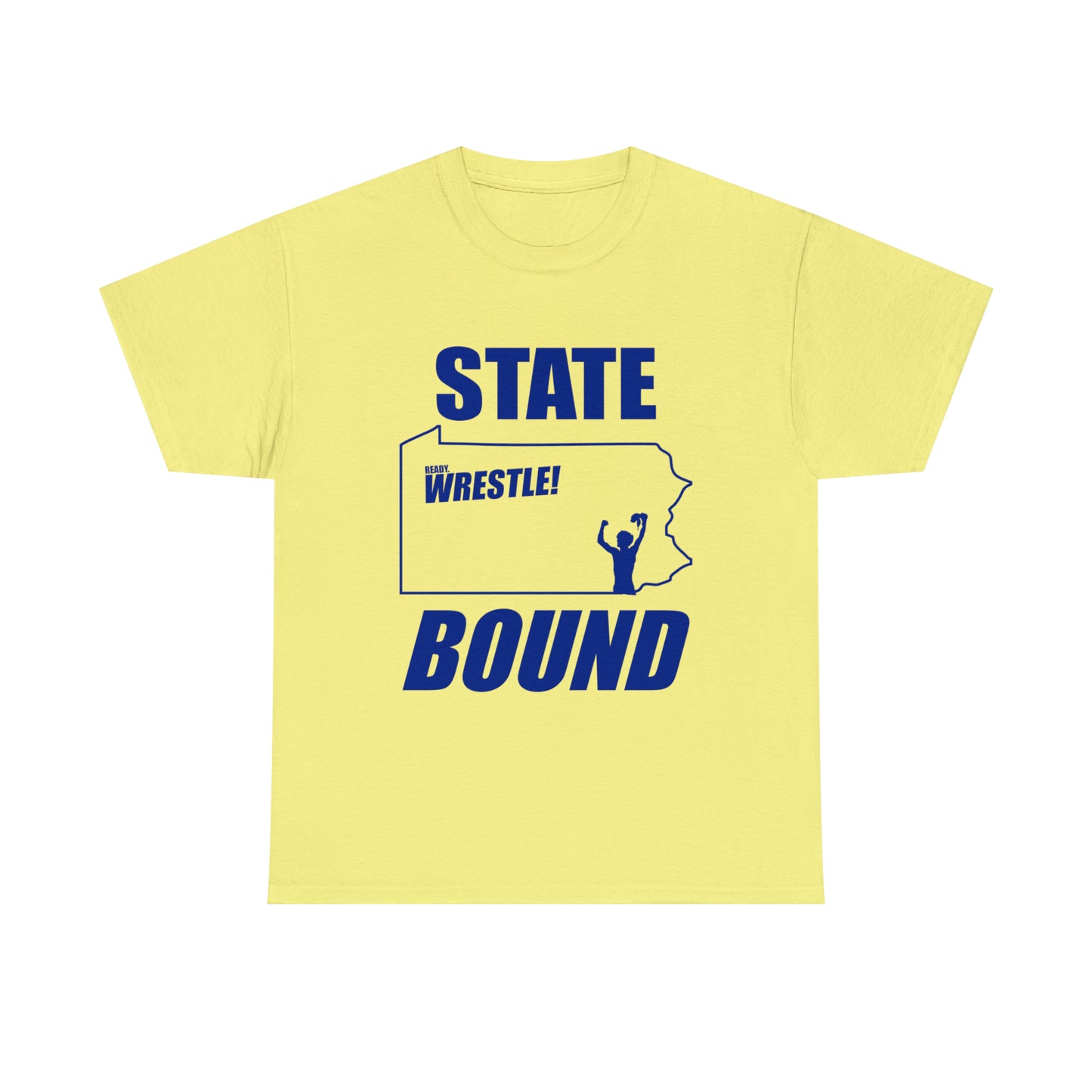 Pennsylvania State Bound, Royal Blue Logo, Unisex Heavy Cotton Tee