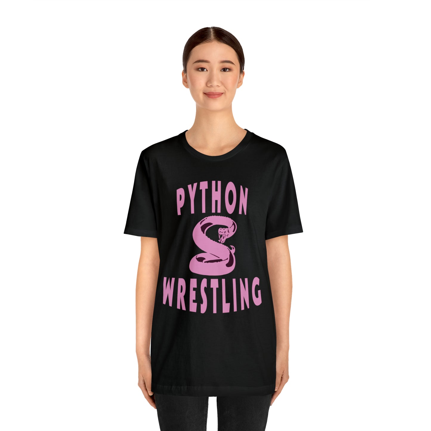 NEK Python Wrestling, Pink Logo, Unisex Jersey Short Sleeve Tee