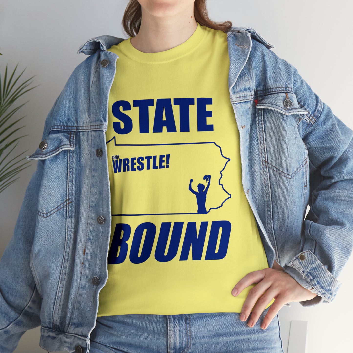 Pennsylvania State Bound, Royal Blue Logo, Unisex Heavy Cotton Tee