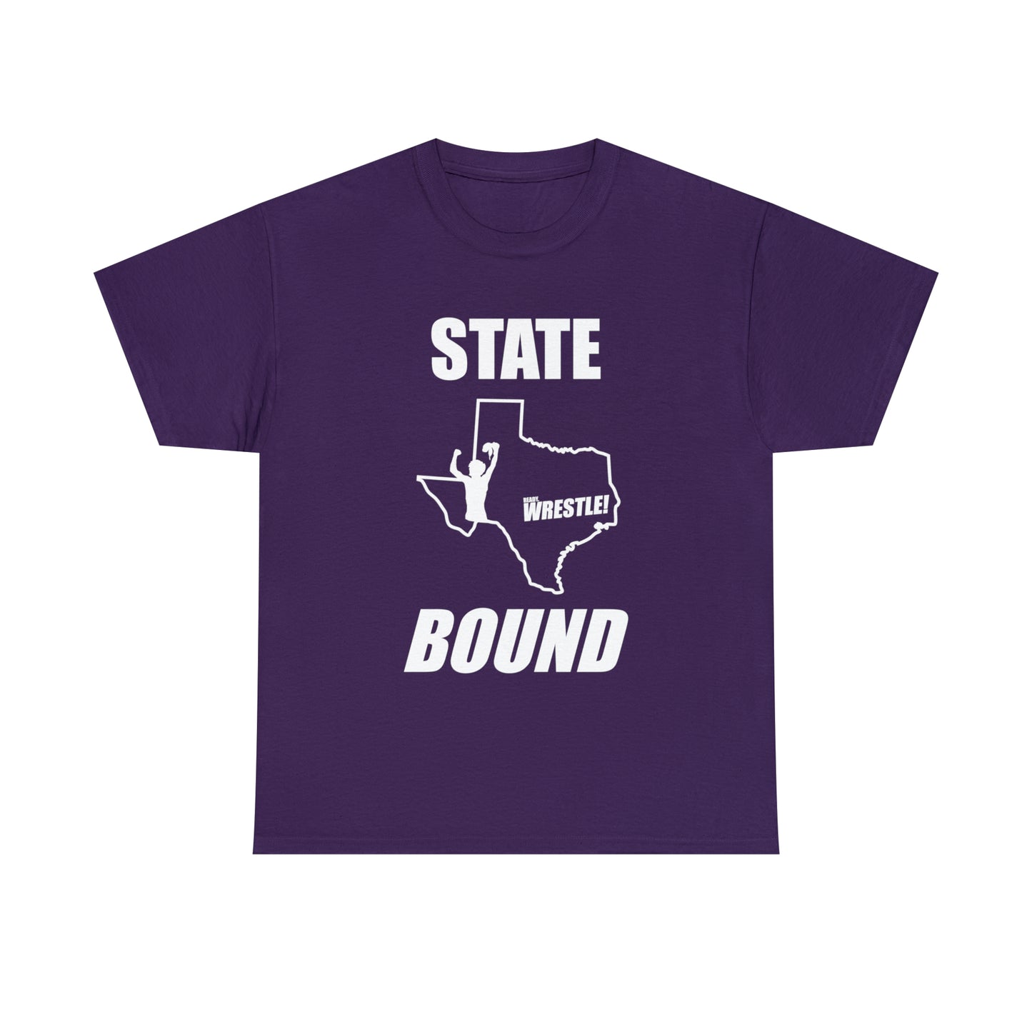 Texas State Bound, White Logo, Unisex Heavy Cotton Tee