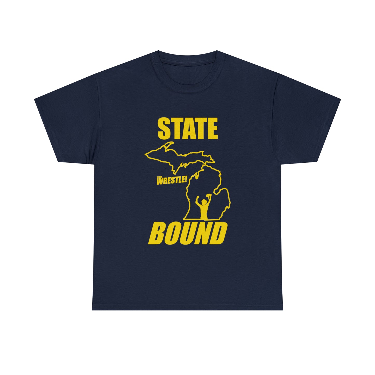 Michigan State Bound, Gold Logo, Unisex Heavy Cotton Tee