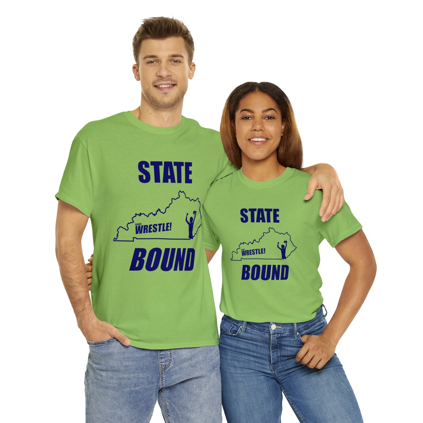 Kentucky State Bound, Royal Blue Logo, Unisex Heavy Cotton Tee