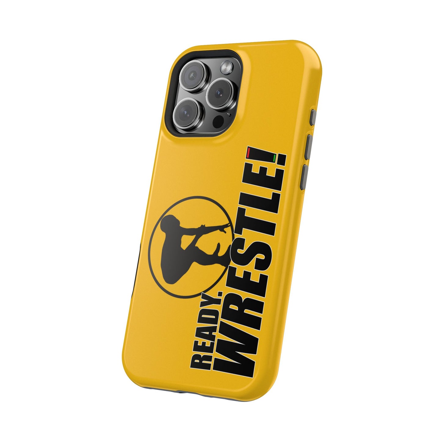Ready. Wrestle! Yellow iPhone Magnetic Impact-Resistant Case
