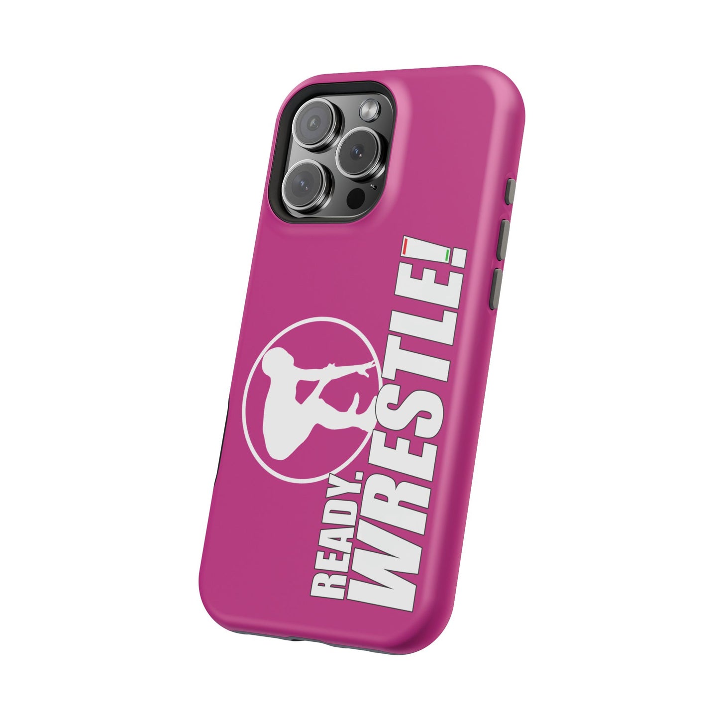 Ready. Wrestle! Pink iPhone Magnetic Impact-Resistant Case