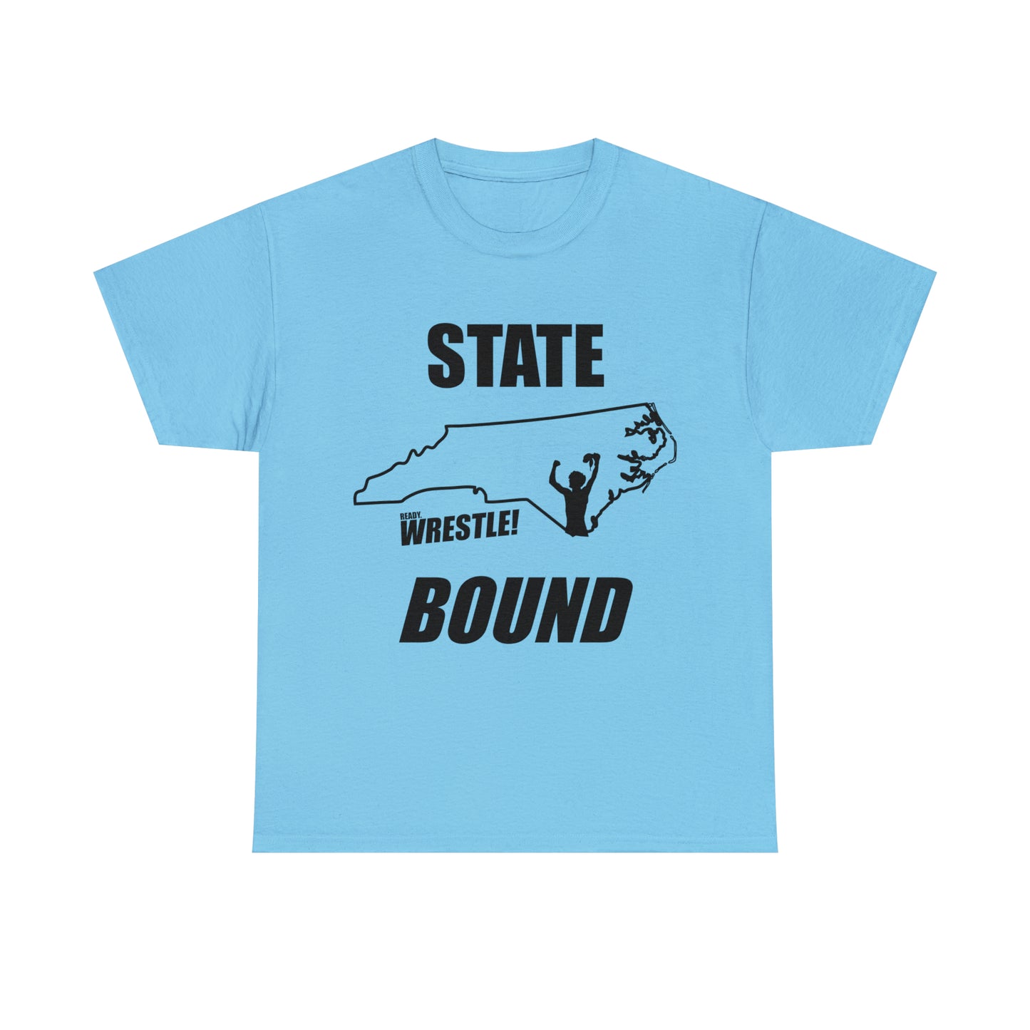 North Carolina State Bound, Black Logo, Unisex Heavy Cotton Tee