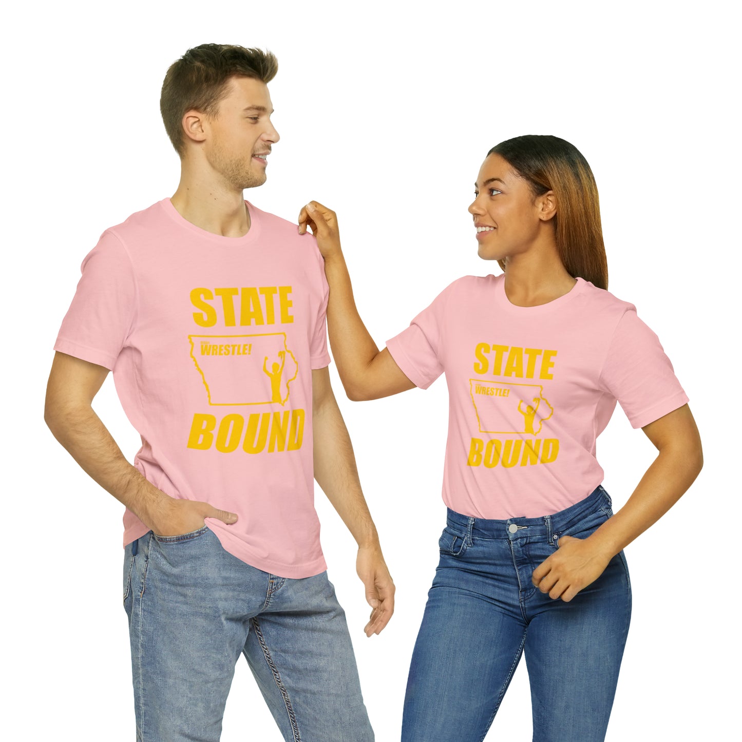 Iowa State Bound, Unisex Jersey Short Sleeve Tee, Gold Logo