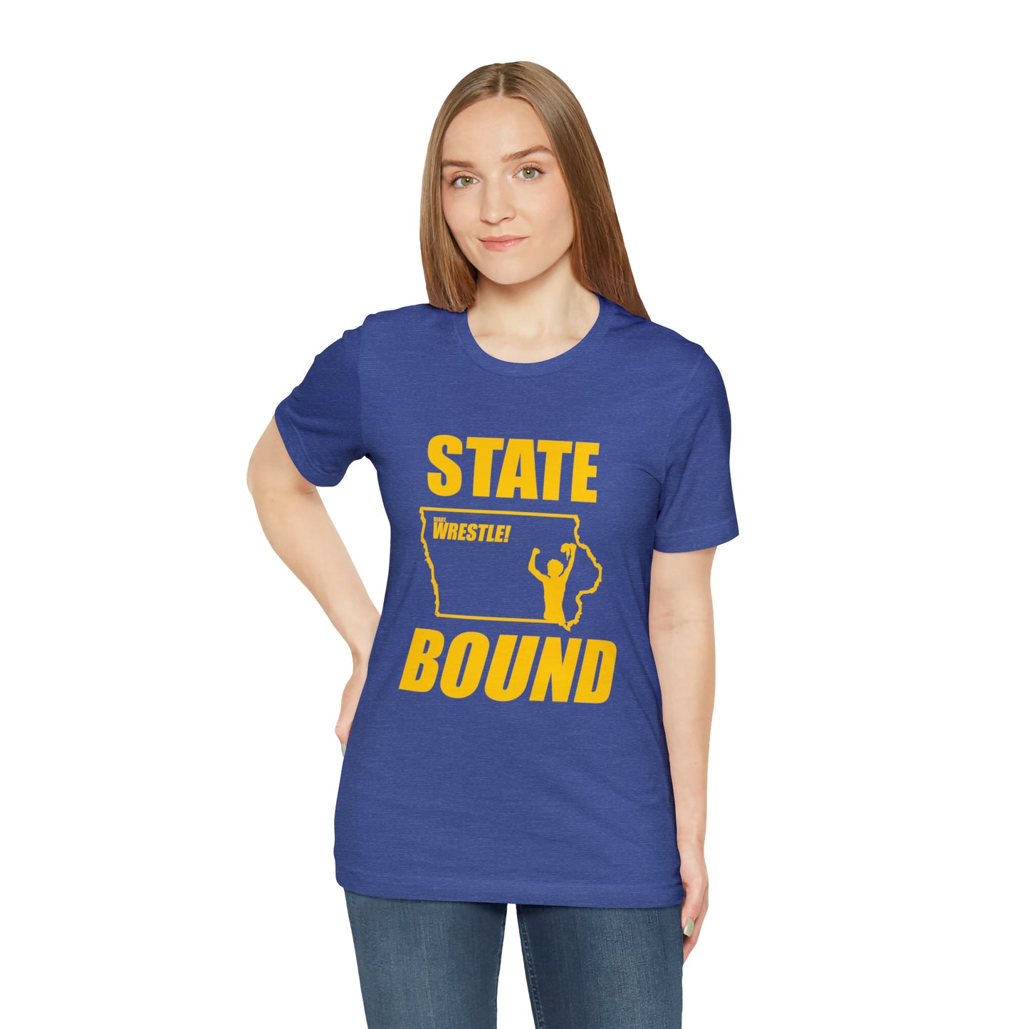 Iowa State Bound, Unisex Jersey Short Sleeve Tee, Gold Logo