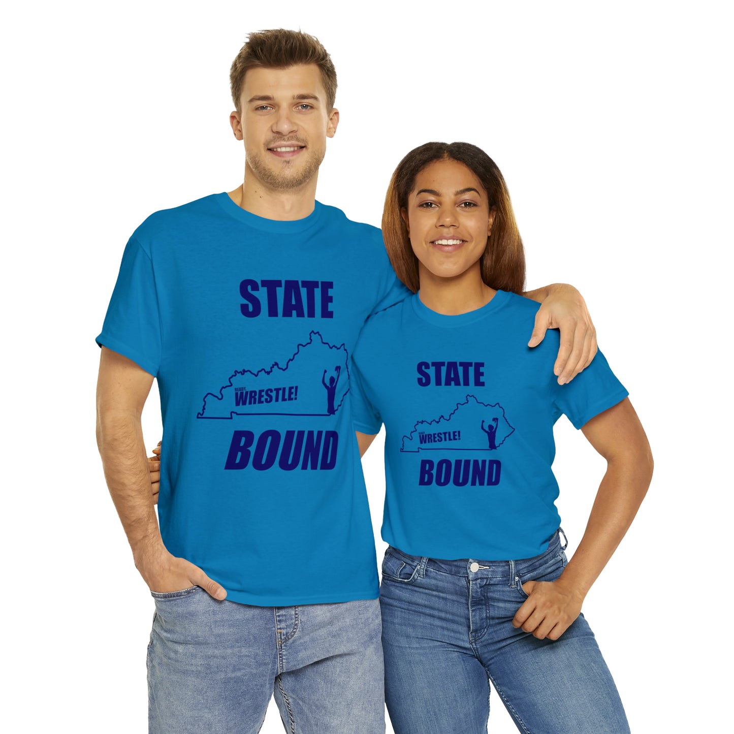 Kentucky State Bound, Royal Blue Logo, Unisex Heavy Cotton Tee