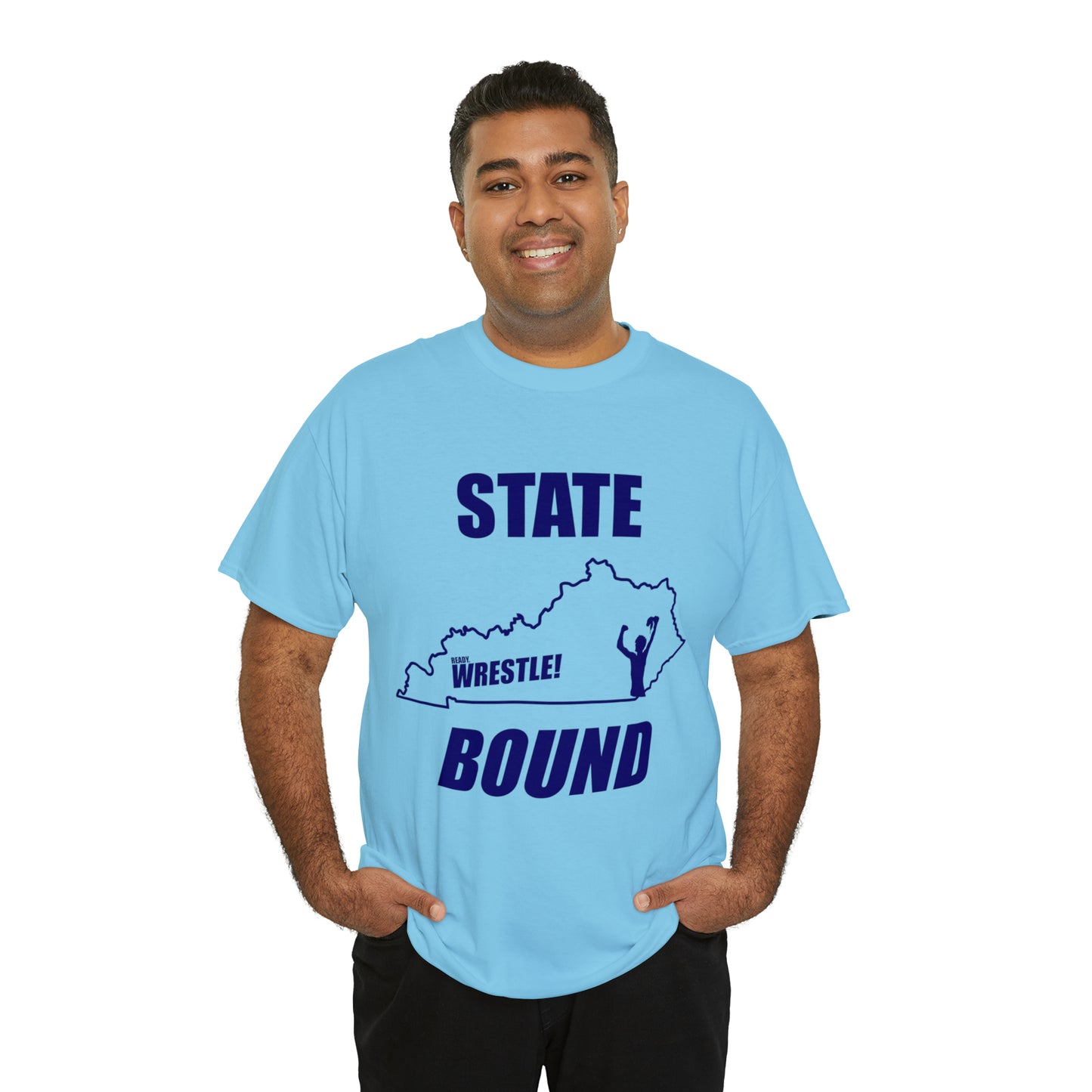 Kentucky State Bound, Royal Blue Logo, Unisex Heavy Cotton Tee