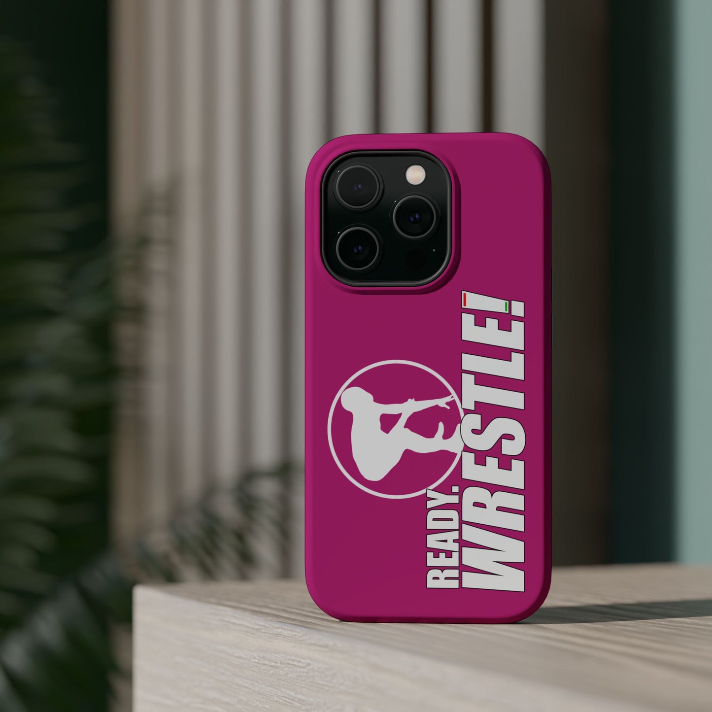 Ready. Wrestle! Pink iPhone Magnetic Impact-Resistant Case