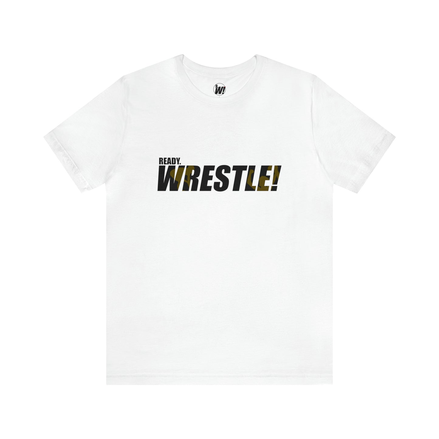 Ready. Wrestle! Black Logo w/Yellow Silhouettes, Unisex Heavy Cotton Tee Bella+Canvas