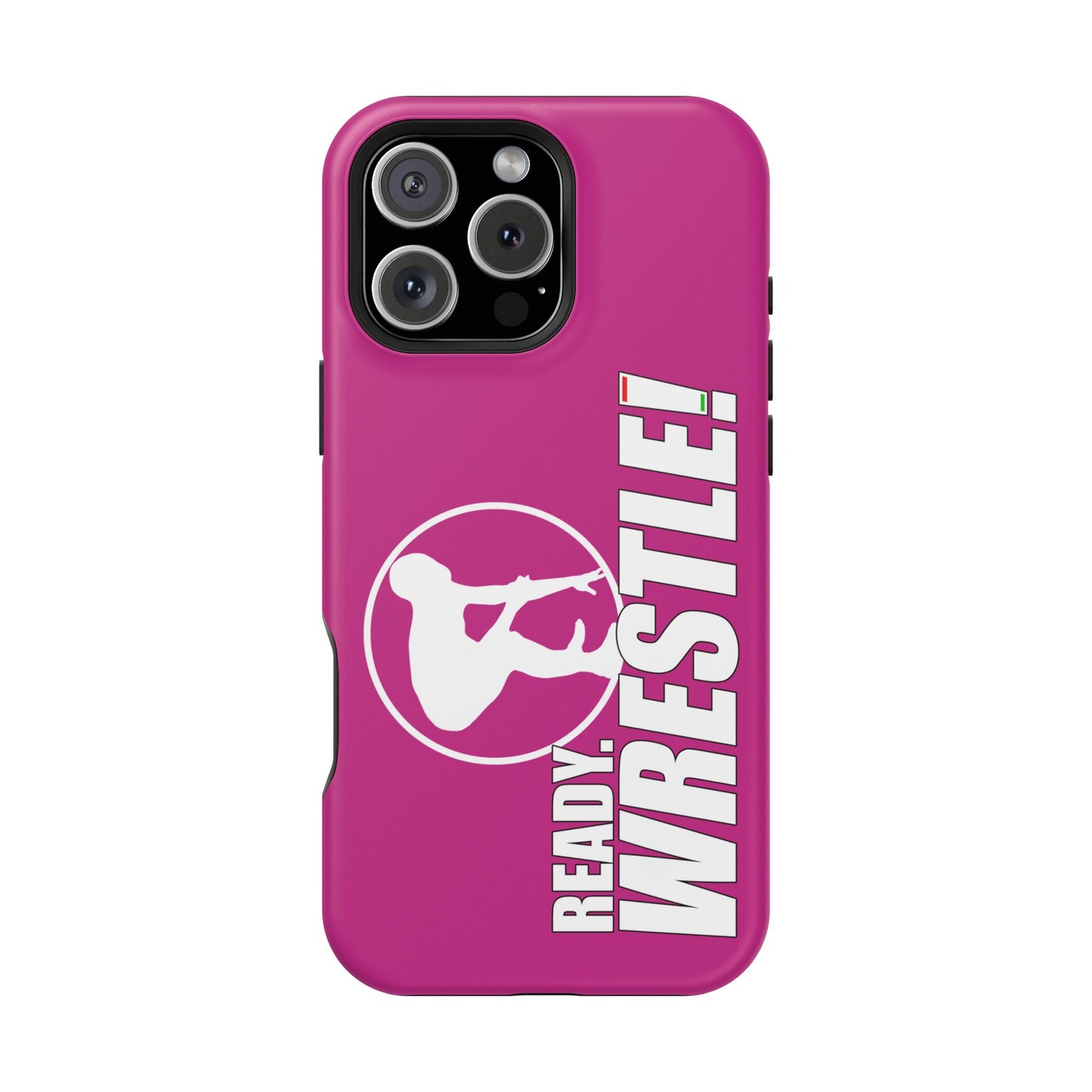 Ready. Wrestle! Pink iPhone Magnetic Impact-Resistant Case