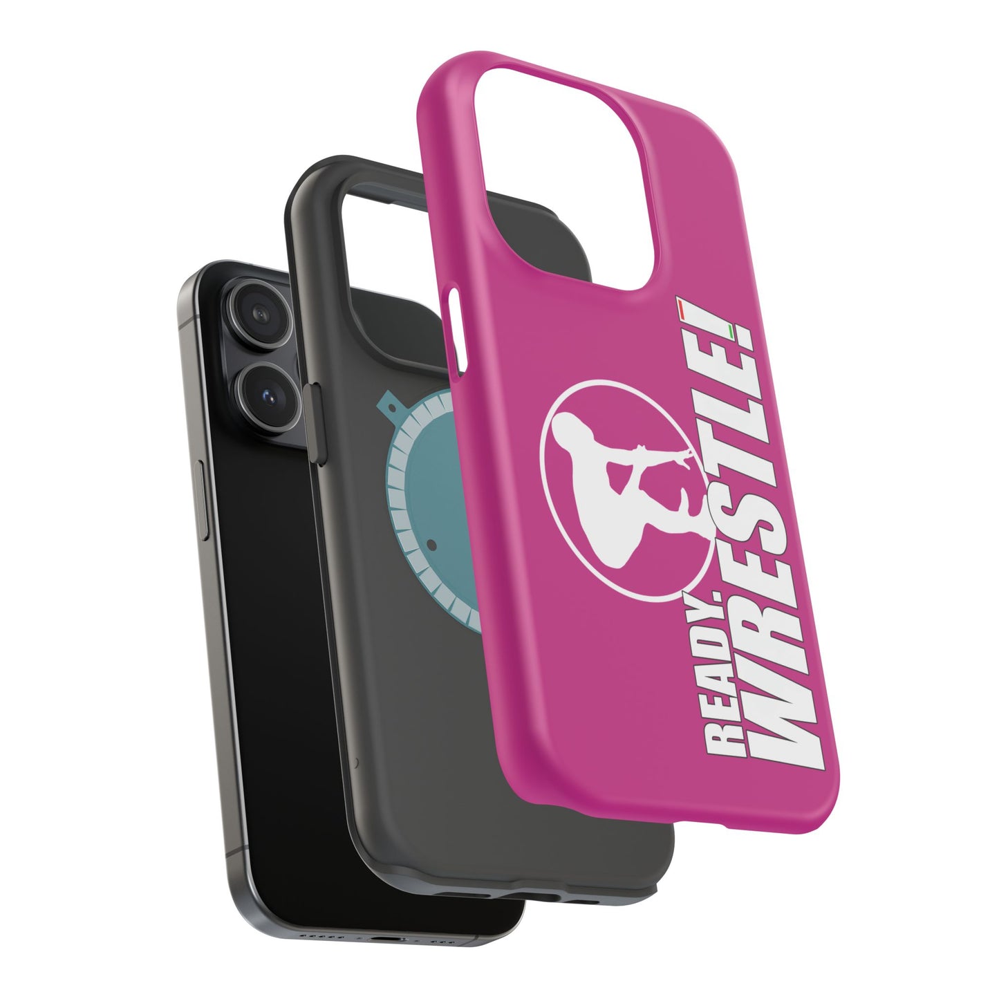 Ready. Wrestle! Pink iPhone Magnetic Impact-Resistant Case