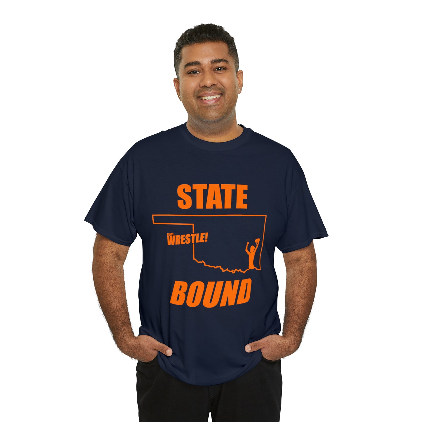 Oklahoma State Bound, Orange Logo, Unisex Heavy Cotton Tee