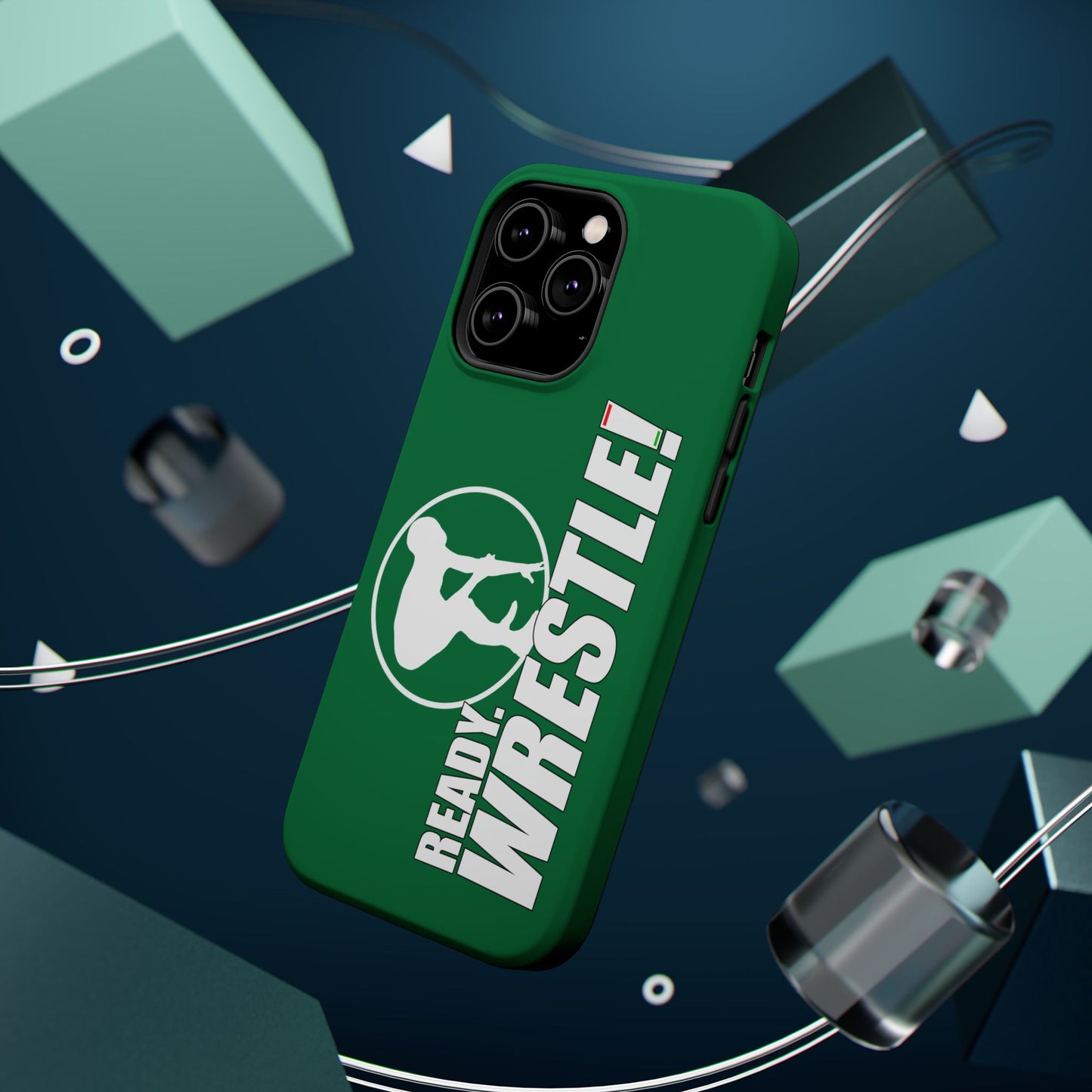 Ready. Wrestle! Green iPhone Magnetic Impact-Resistant Case