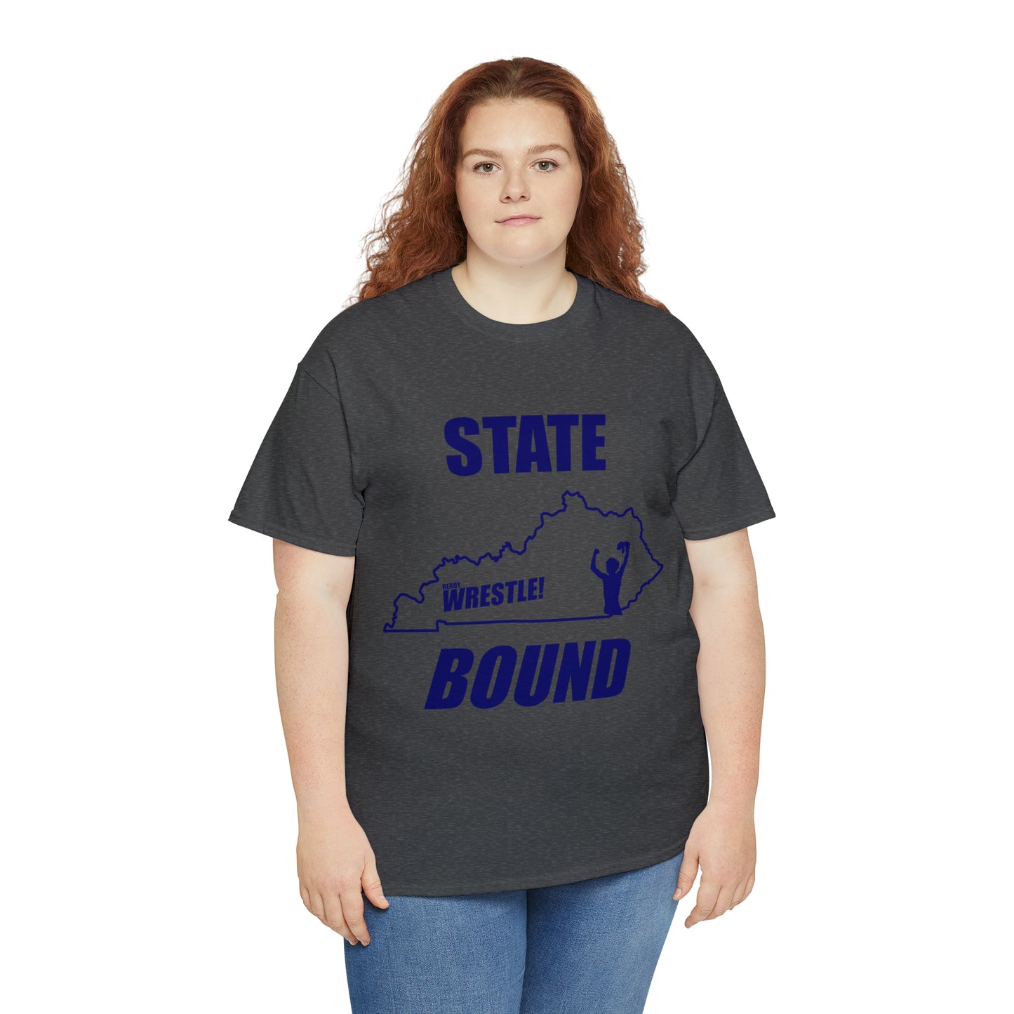 Kentucky State Bound, Royal Blue Logo, Unisex Heavy Cotton Tee