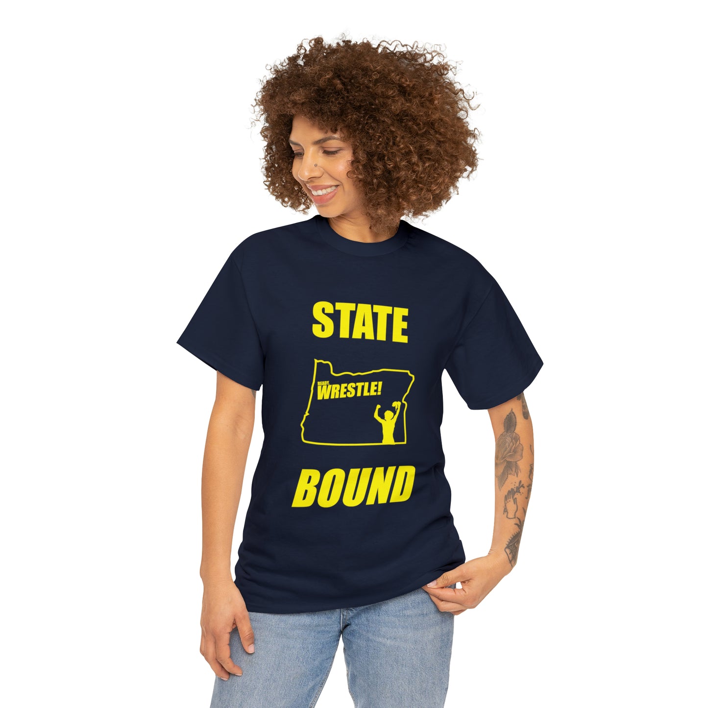 Oregon State Bound, Gold Logo, Unisex Heavy Cotton Tee