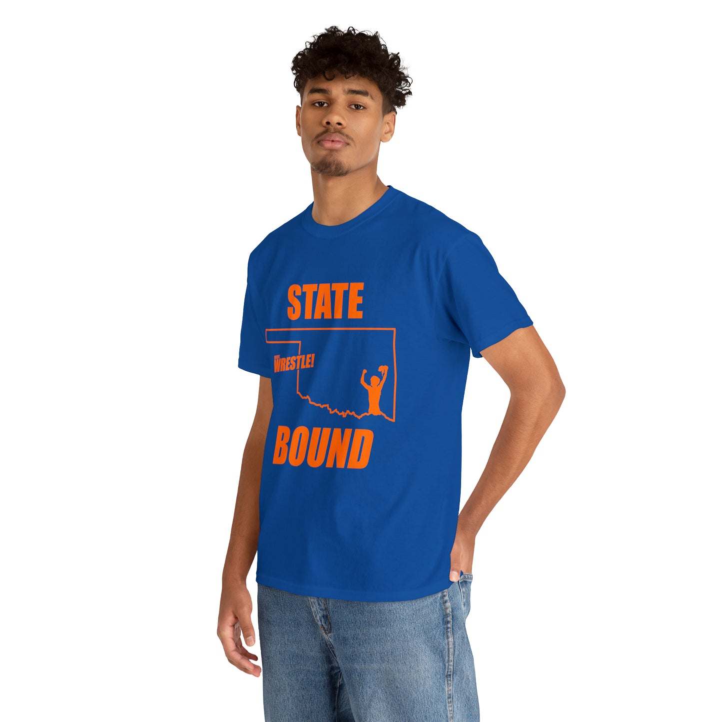 Oklahoma State Bound, Orange Logo, Unisex Heavy Cotton Tee