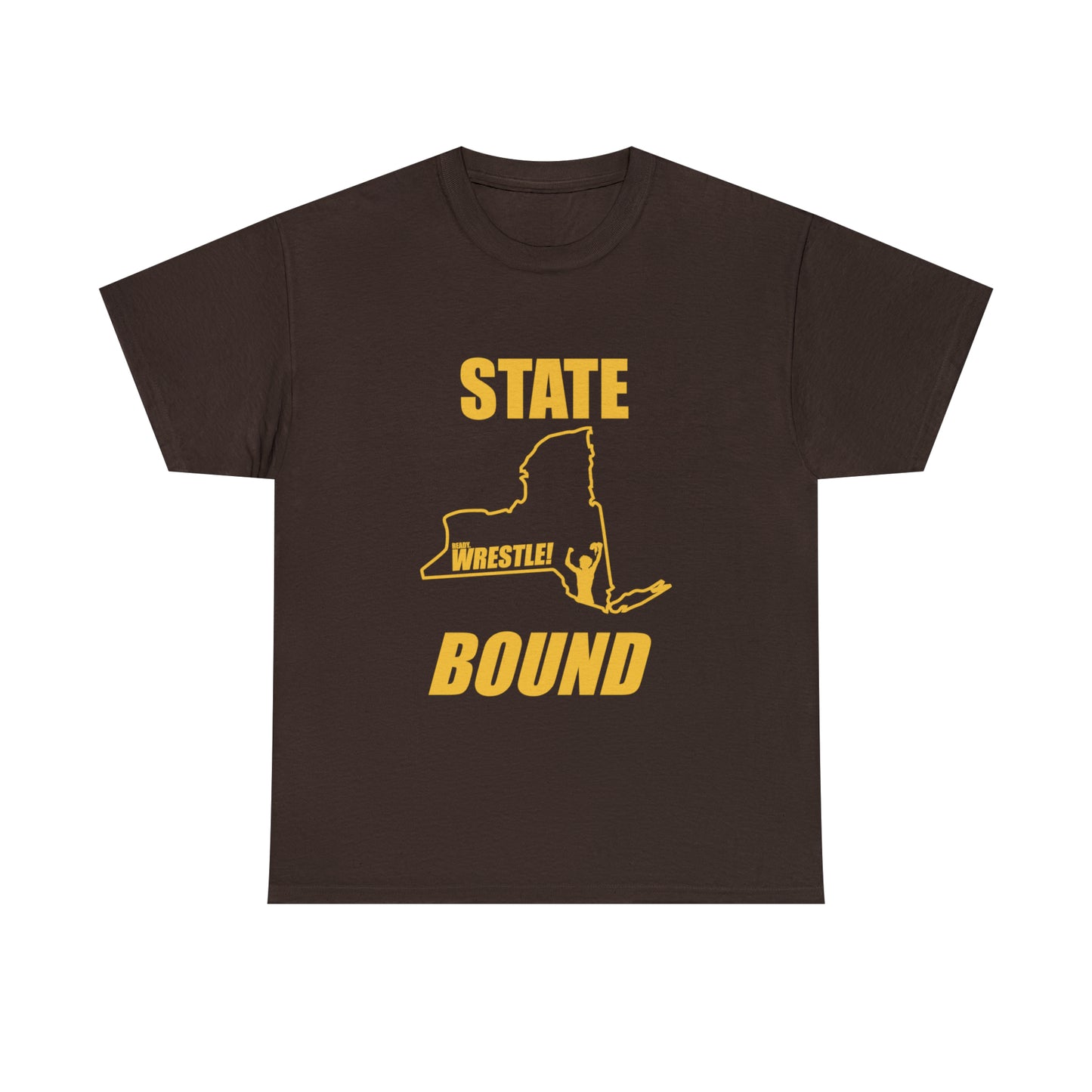 New York State Bound, Gold Logo, Unisex Heavy Cotton Tee