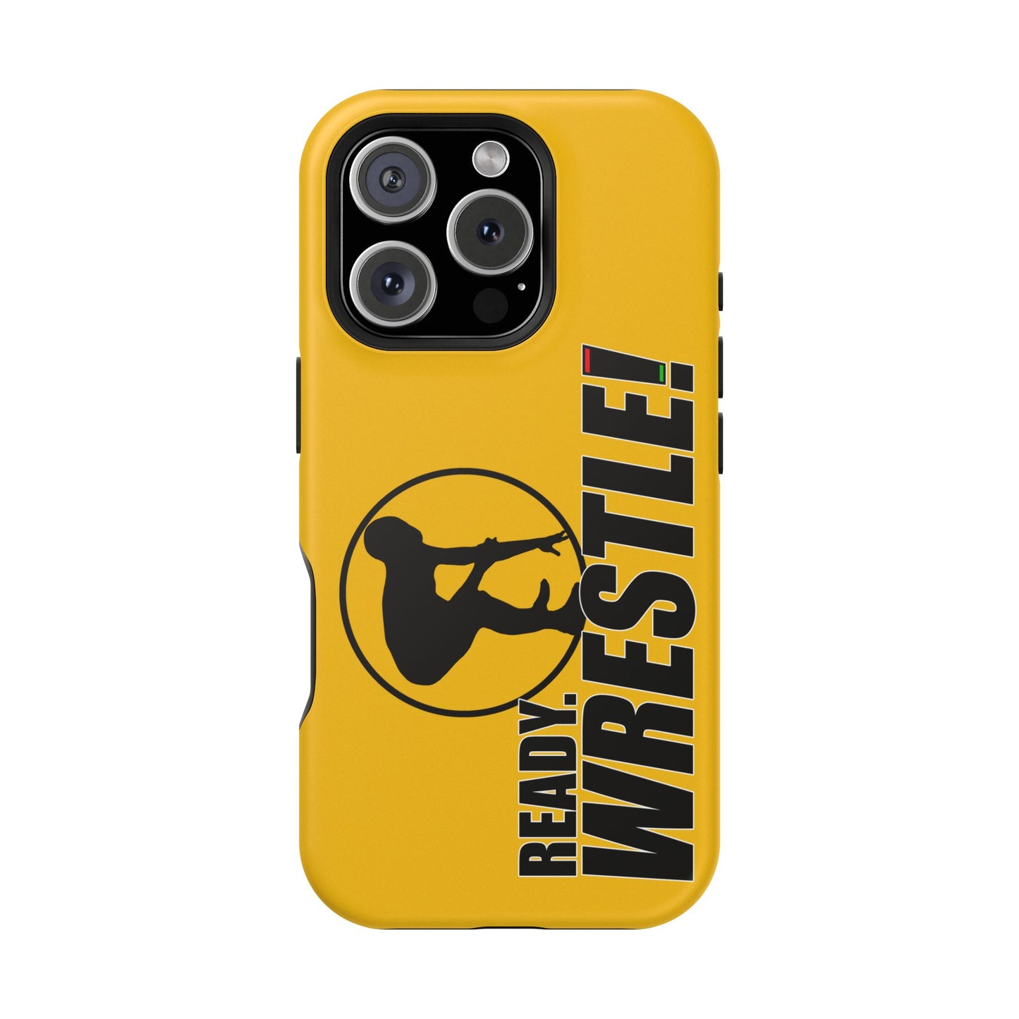 Ready. Wrestle! Yellow iPhone Magnetic Impact-Resistant Case