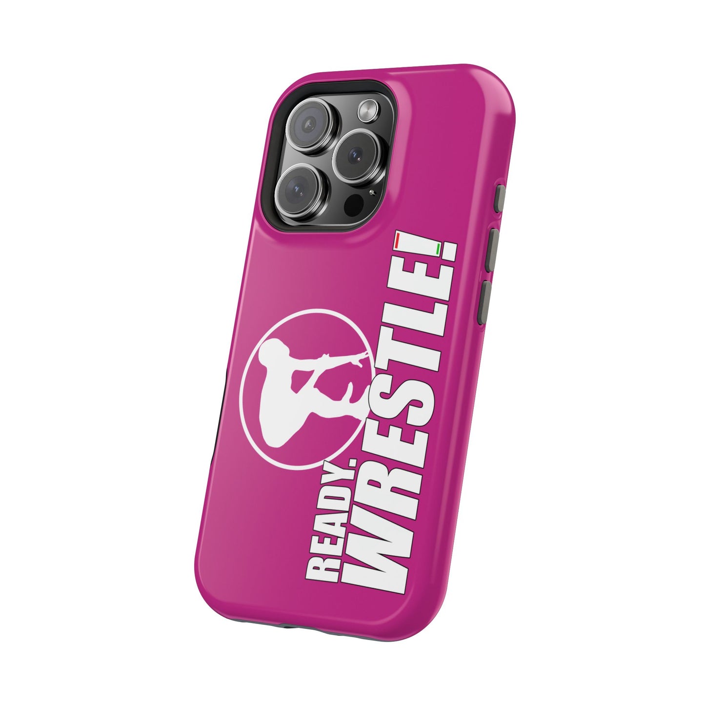 Ready. Wrestle! Pink iPhone Magnetic Impact-Resistant Case